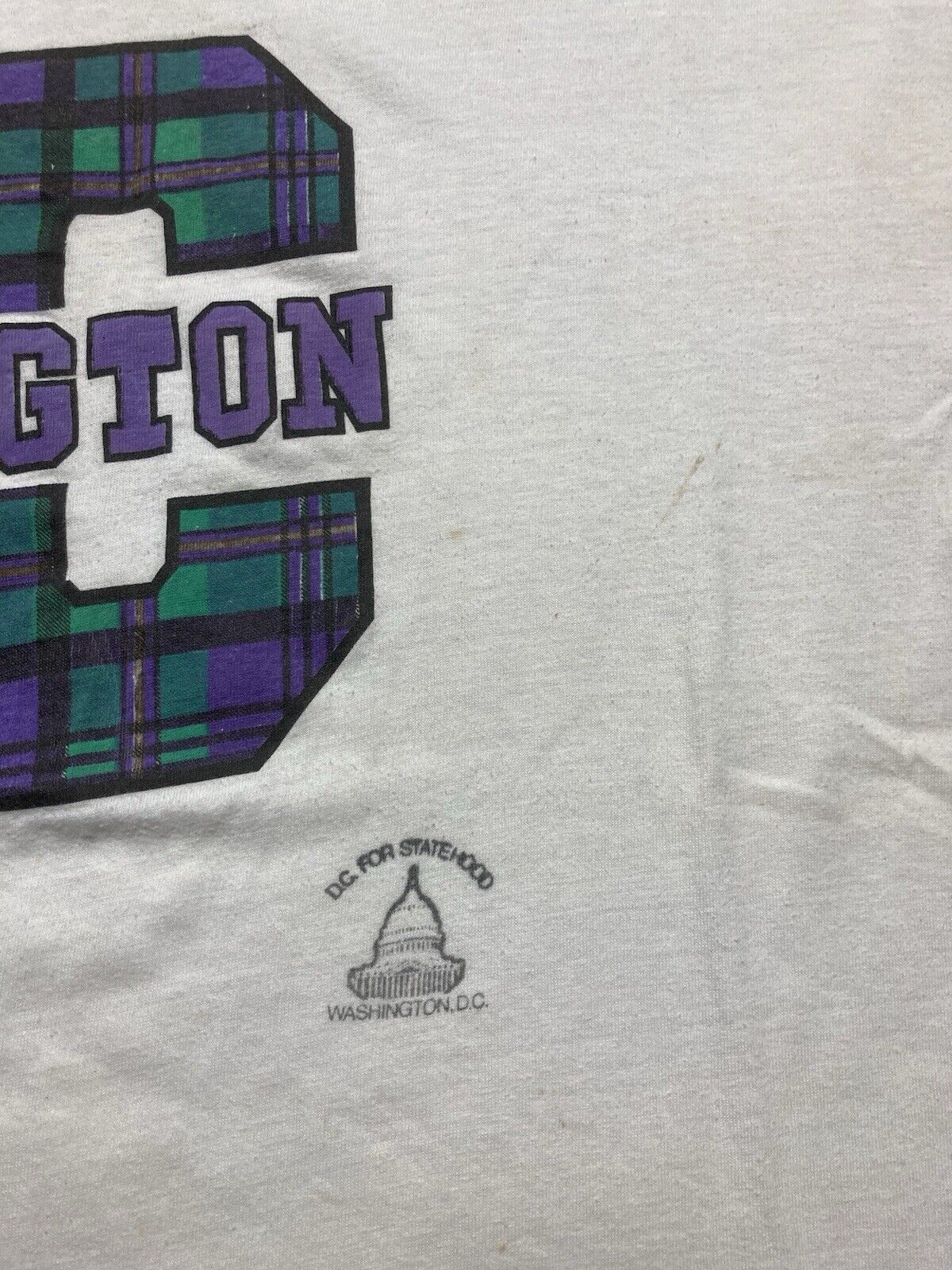 Vintage VTG 90s graphic t shirt Washington DC logo short hills XL Size US XL / EU 56 / 4 - 6 Thumbnail