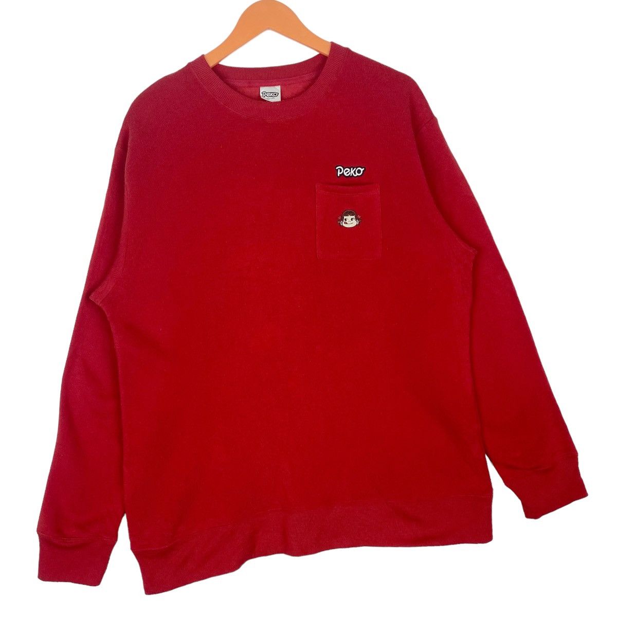 Designer × Vintage Peko Sweatshirt Red Crewneck Pullover Jumper Size L / US 10 / IT 46 - 4 Thumbnail