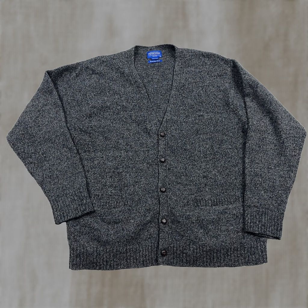 Pendleton VINTAGE Pendleton Cardigan Sweater Men XL Gray Washable Wool 5 Button Up Grandpa Pockets Size US XL / EU 56 / 4 - 1 Thumbnail