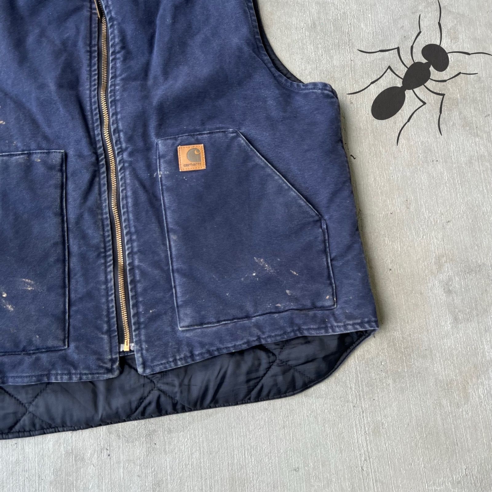Carhartt × Vintage Carhartt V02 MDT blue quilted work wear vest Size US L / EU 52-54 / 3 - 4 Thumbnail