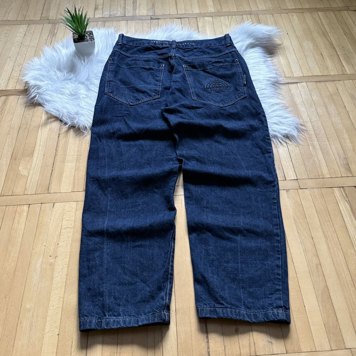 Southpole 📌 Vintage Southpole Rap Embroidered Logo Y2K Jeans Size US 32 / EU 48 - 5 Thumbnail