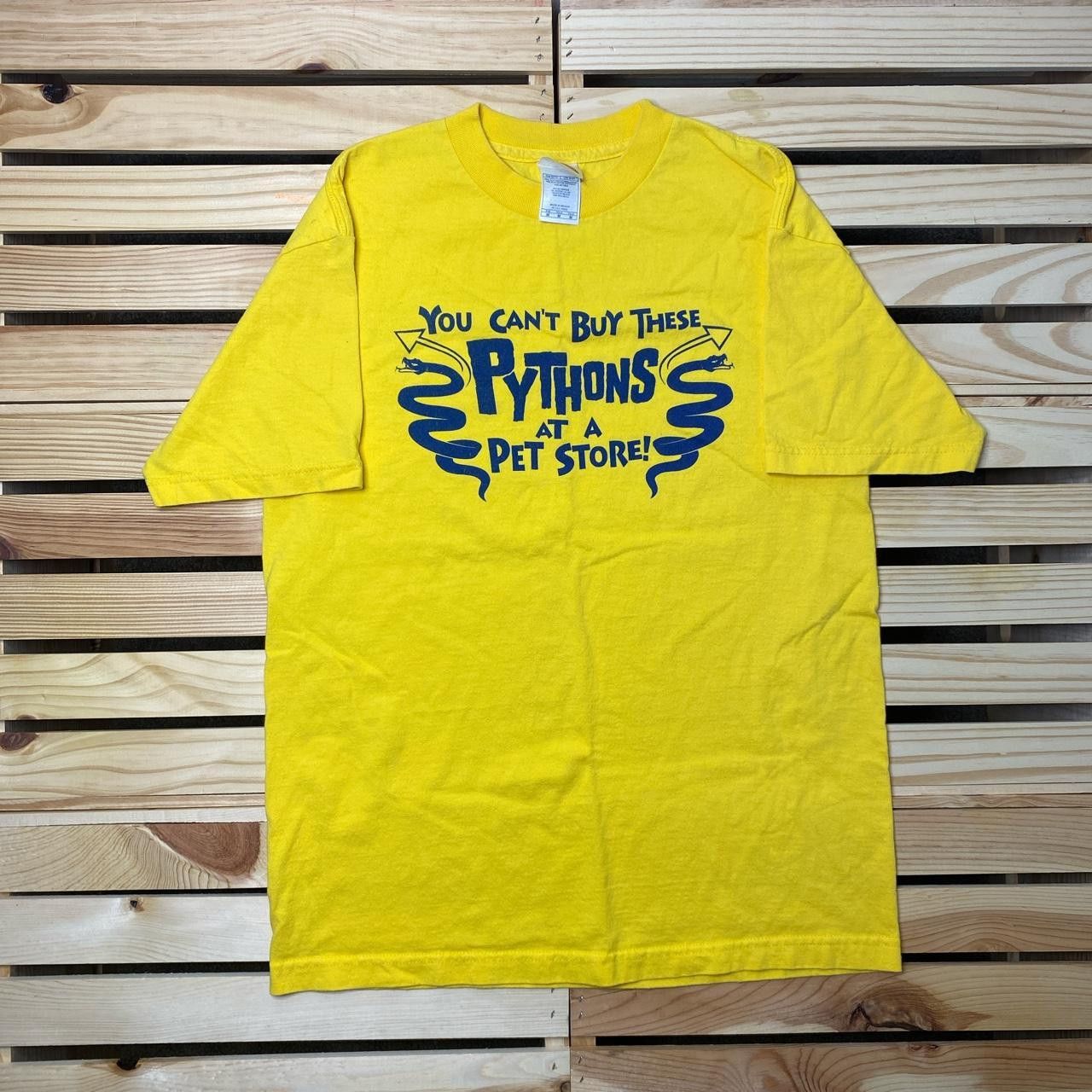 AAA Vintage "You Can't Buy..." Yellow Funny Gym Tee Size Medium Size US M / EU 48-50 / 2 - 1 Thumbnail