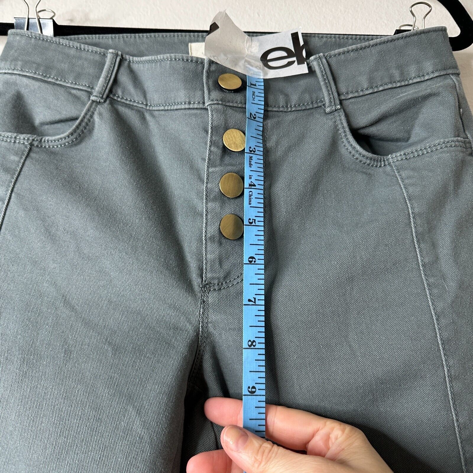 Loft Loft Slate Gray Button Fly Frayed Hem Jean Front Stitch 00 Size 24" / US 00 / IT 34 - 9 Thumbnail