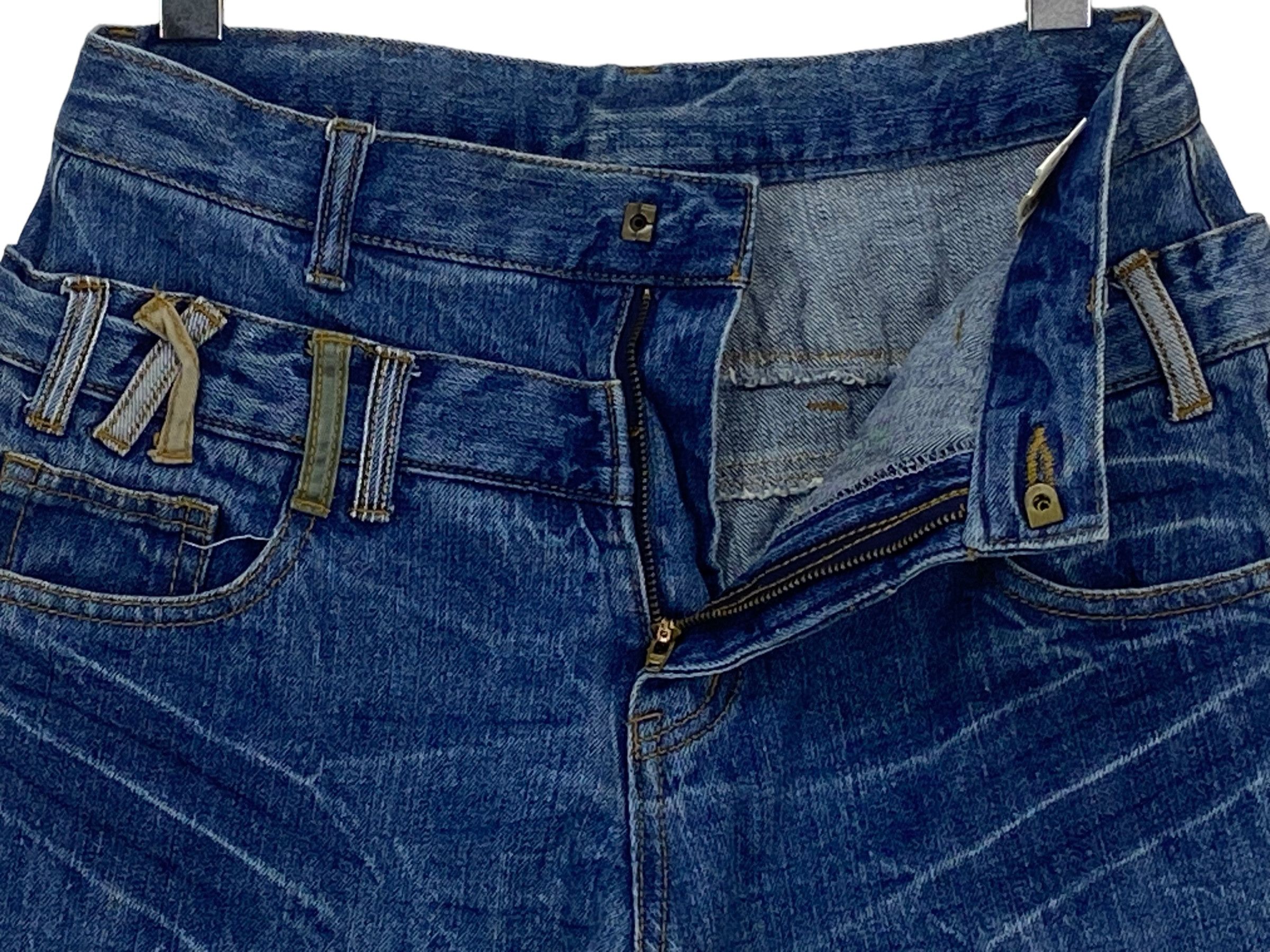 Japanese Brand El John Double Waist Denim Goth Punk Jeans Size US 30 / EU 46 - 7 Thumbnail