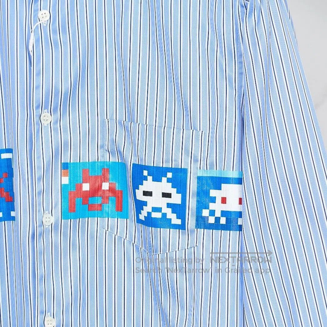Comme des Garcons Comme des Garçons Men's Deconstructed Striped Shirt. Size US S / EU 44-46 / 1 - 4 Thumbnail