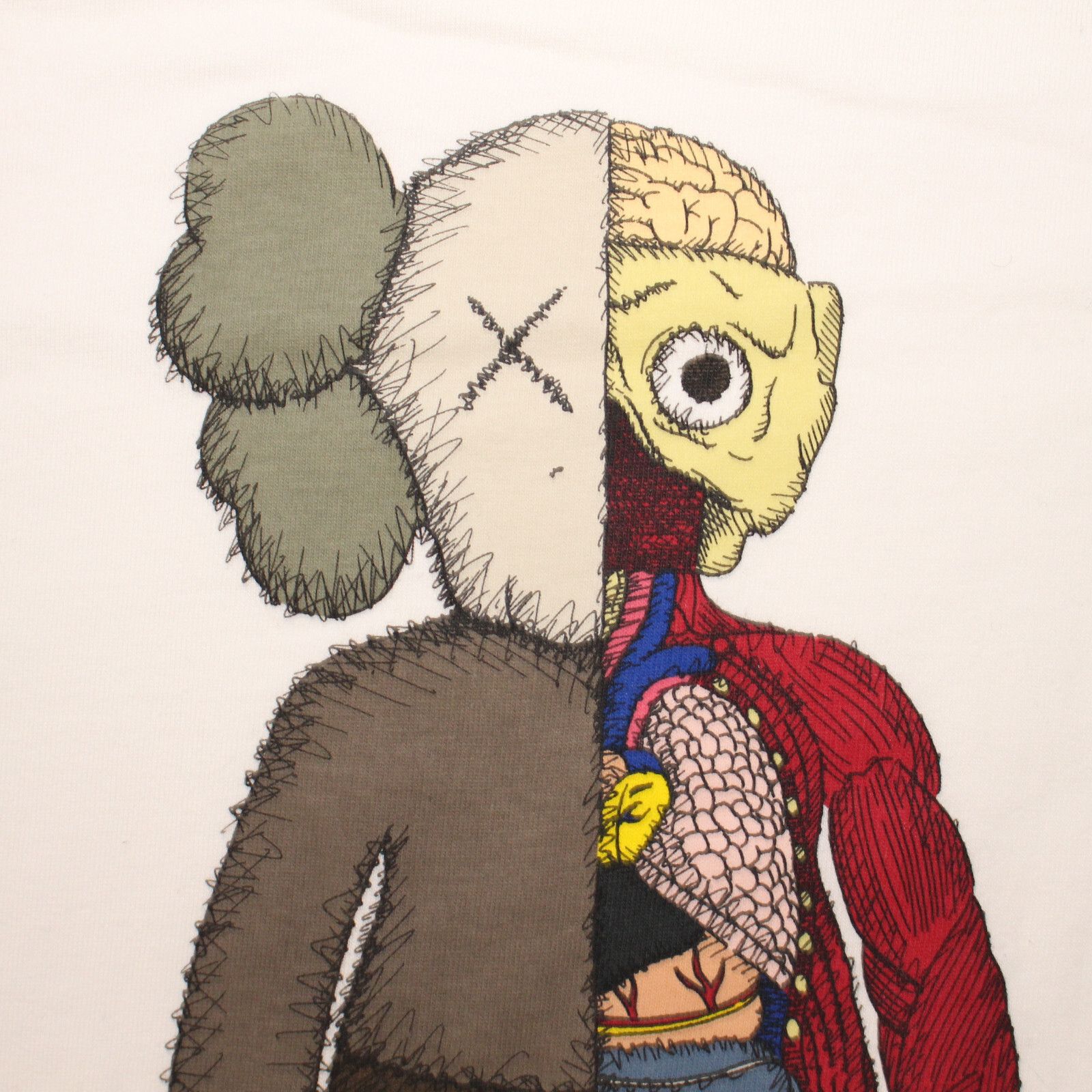 Kaws KAWS x Uniqlo Flayed Dissected Companion White Tee - Size L Size US L / EU 52-54 / 3 - 7 Thumbnail