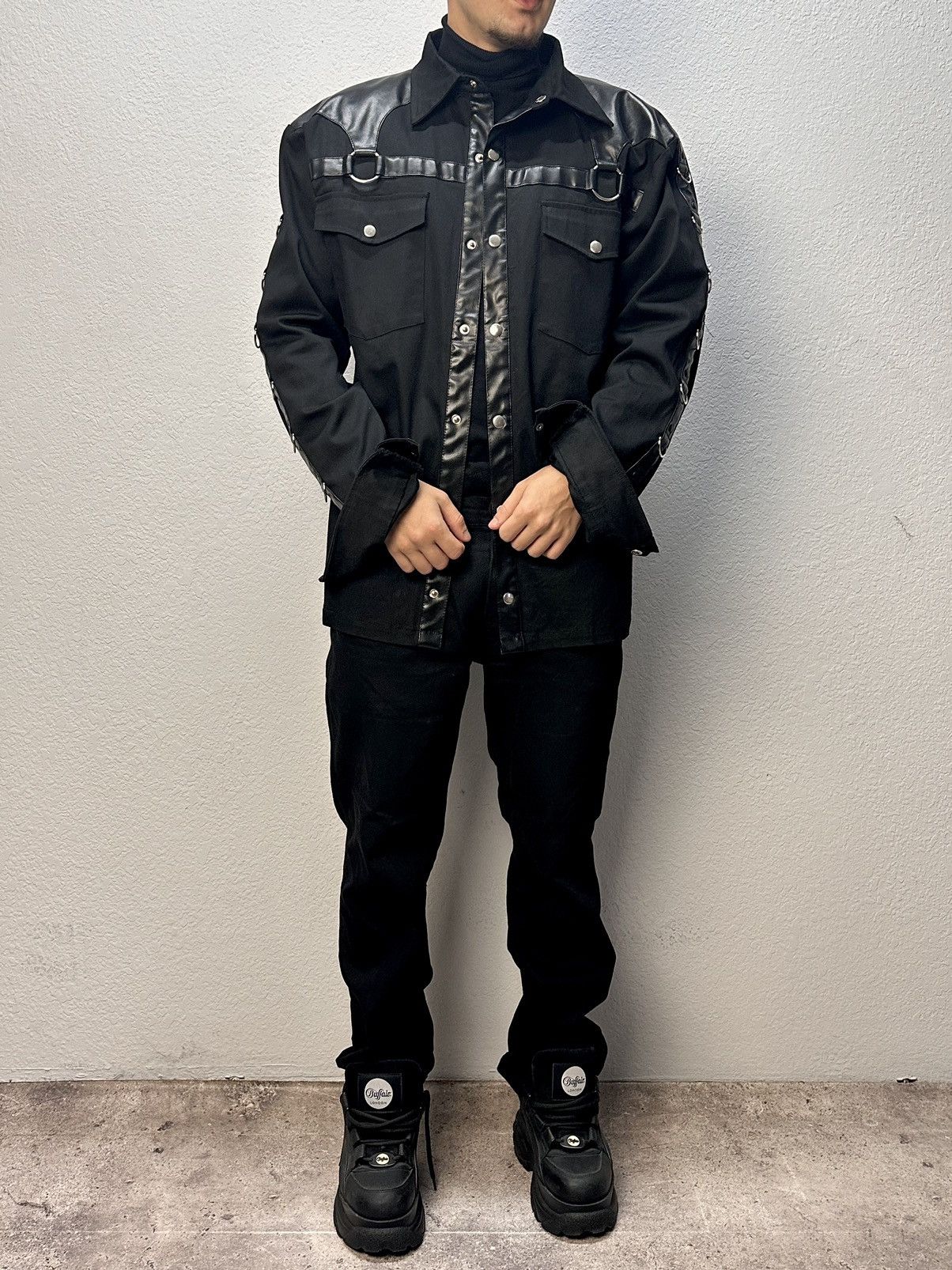Gotcha Vixxsin gothic black denim pants Y2K punk streetwear Size US 34 / EU 50 - 1 Thumbnail