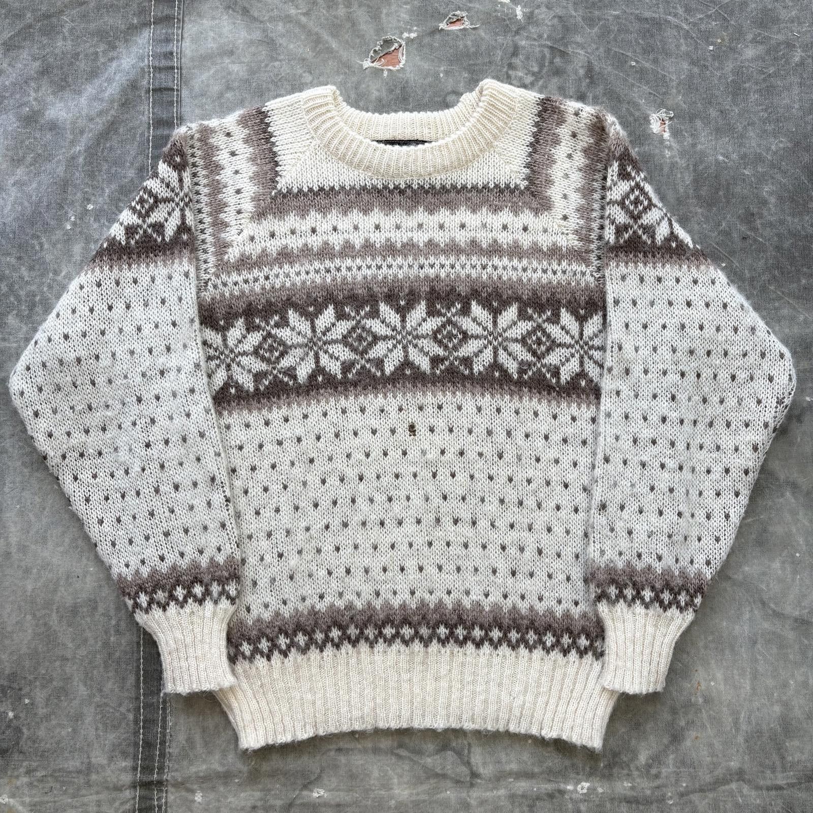 Vintage Vintage 70s Norlender Norway Pure Wool Fair Isle Sweater Size M / US 6-8 / IT 42-44 - 1 Thumbnail