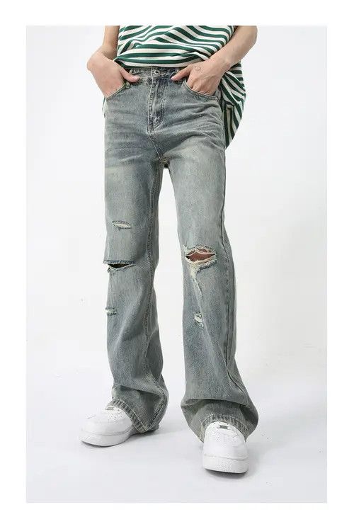 Other Retro washed cool bootcut ripped jeans Size US 32 / EU 48 - 7 Thumbnail