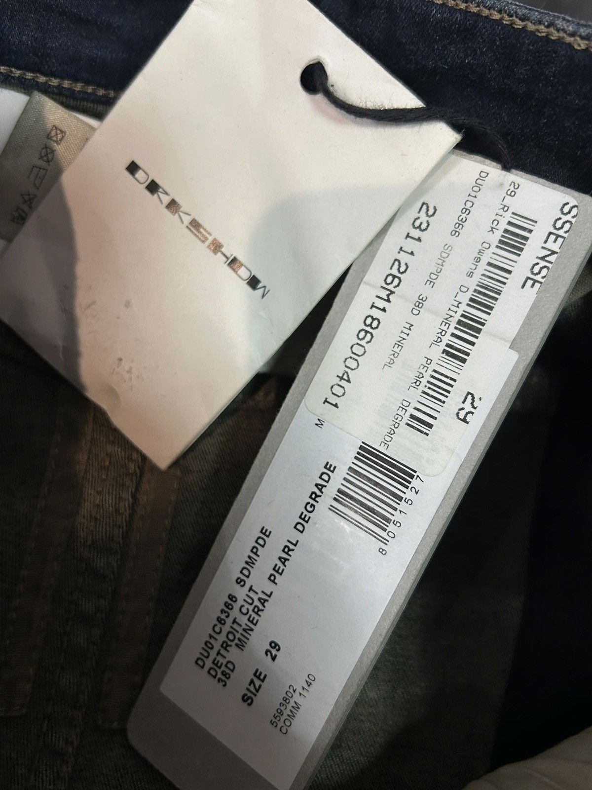 Rick Owens Drkshdw Rick Owens Drkshdw Detroit Cut Mineral Pearl Degrade Size US 29 - 3 Thumbnail