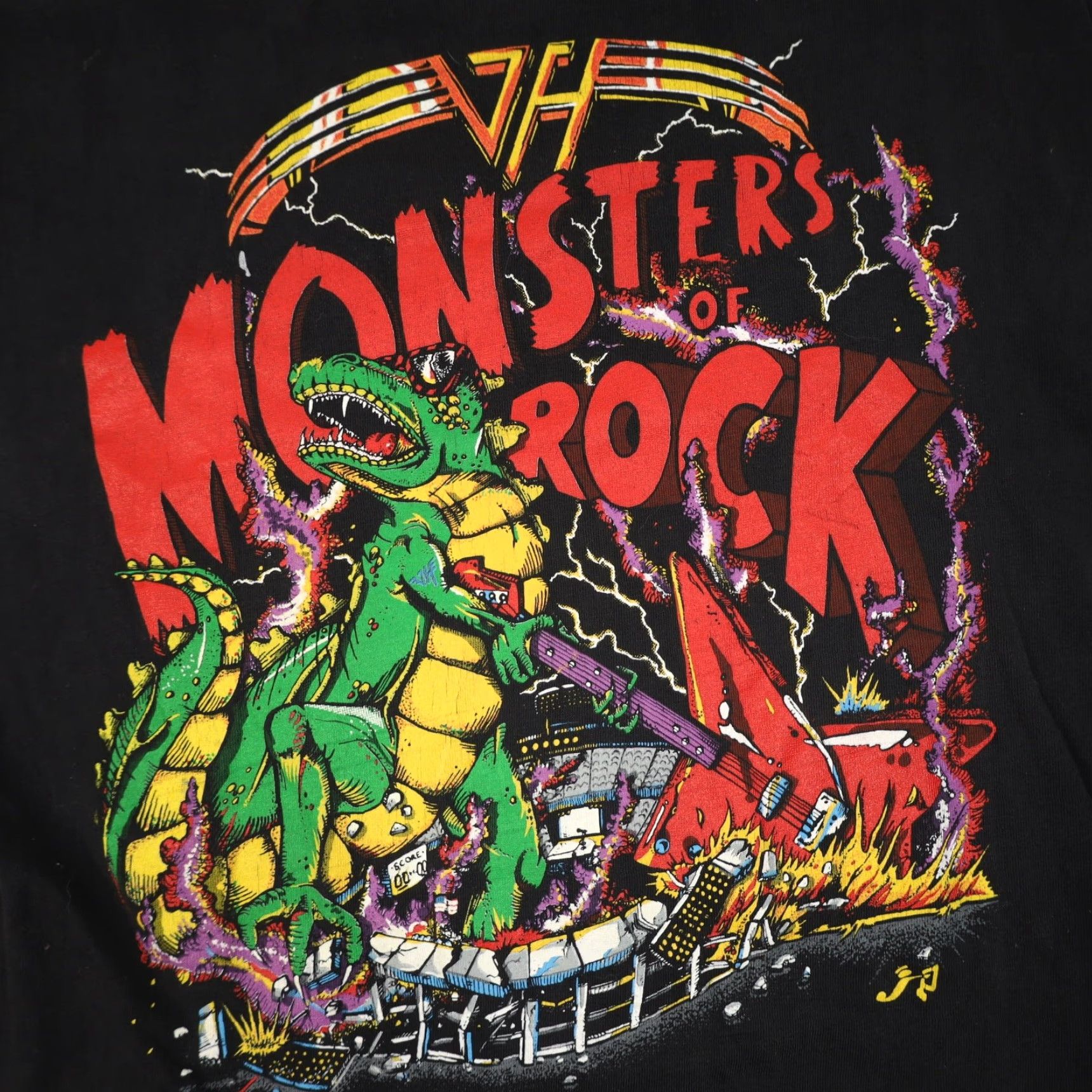 Vintage VINTAGE Van Halen Monsters of Rock Tour T Shirt Black Mens L Large 1988 Size US L / EU 52-54 / 3 - 3 Thumbnail