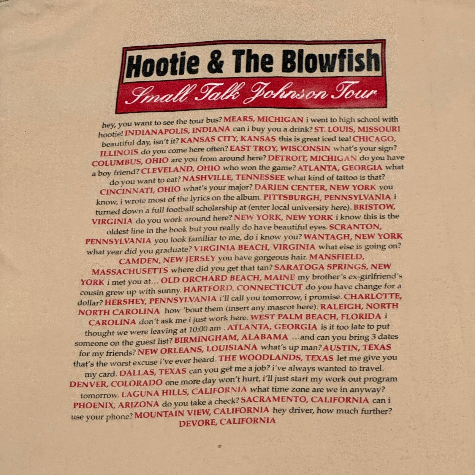 Add × Vintage Rare 1996 Hootie & The Blowfish Tour Tshirt Size US XL / EU 56 / 4 - 4 Thumbnail