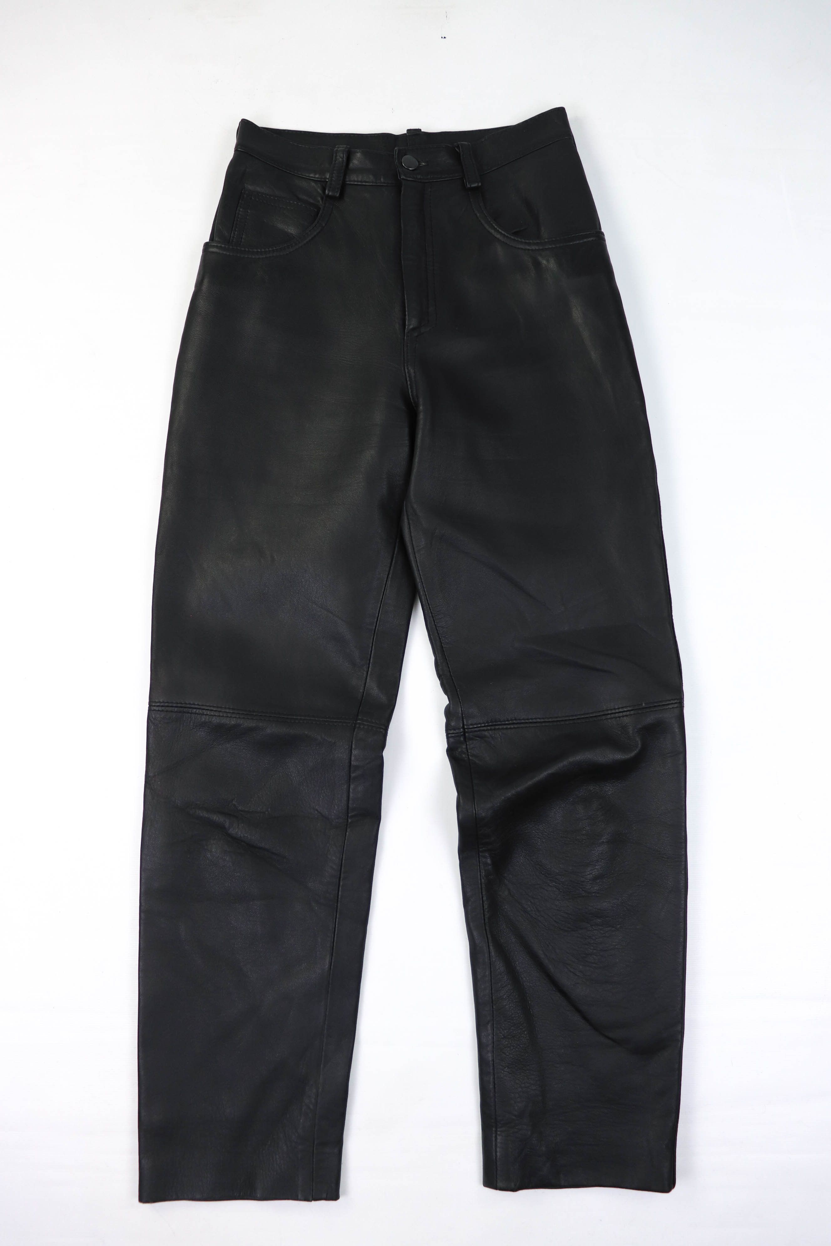 Genuine Leather Vintage Made in Spain Peleteria Galante Soft Leather Pants Size 28" / US 6 / IT 42 - 1 Thumbnail