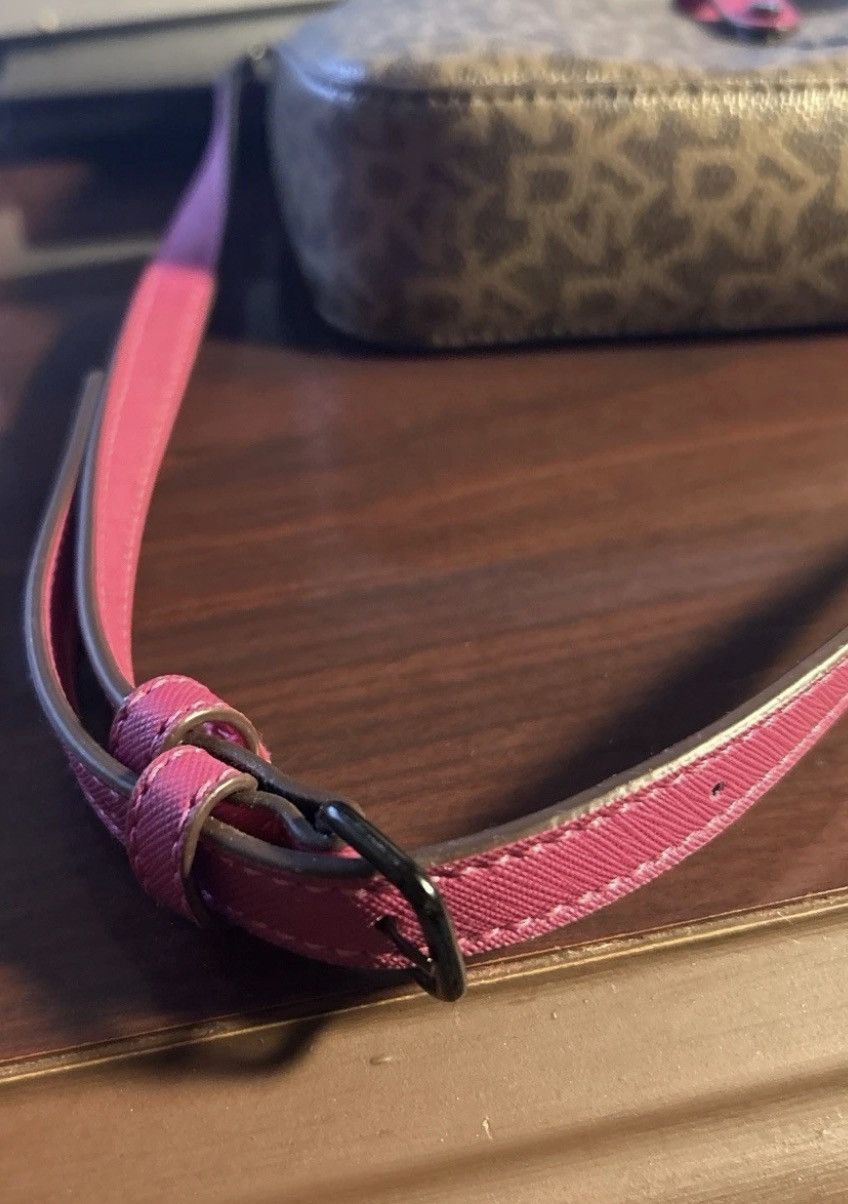 DKNY DKNY Chino Monogrammed Cross Body Purse W Pink Closer Size ONE SIZE - 3 Thumbnail