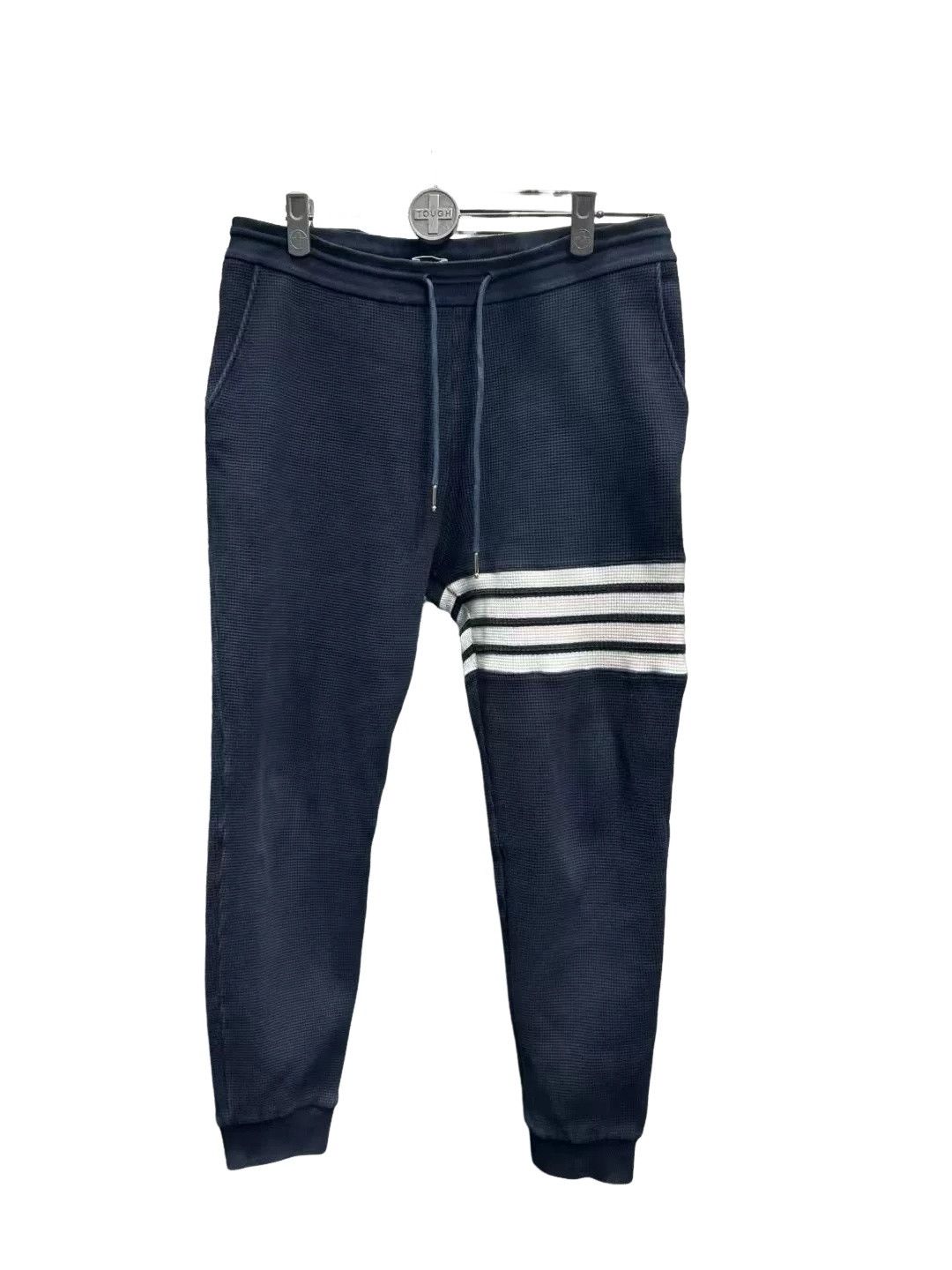 Thom Browne Thom Browne 4-Bar Waffle Knit Sweatpants Size 4 Size US 36 / EU 52 - 1 Thumbnail