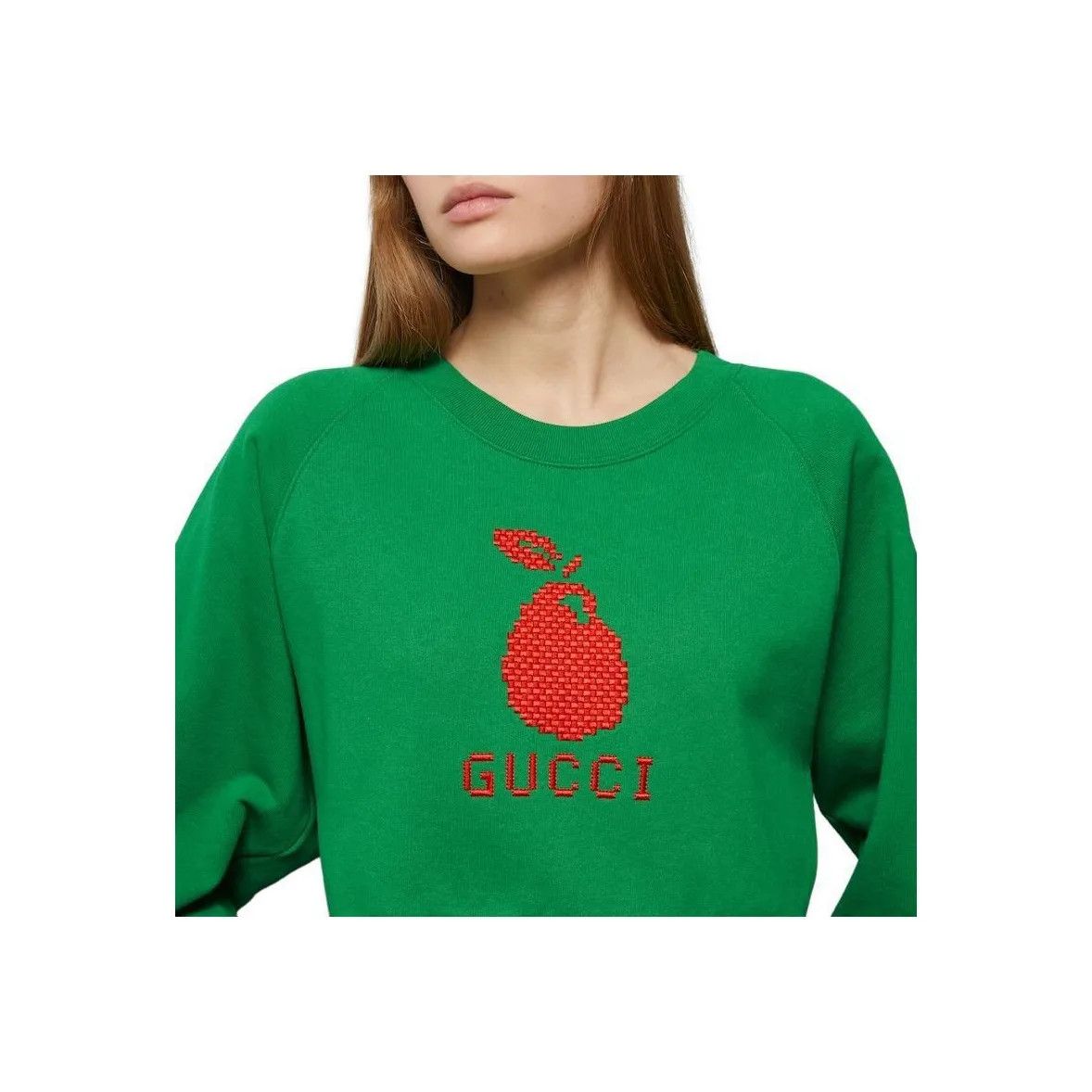 Gucci o1la5ras0526 Embroidered Knit Sweatshirt in Green Size XXS / US 00 / IT 34 - 4 Thumbnail
