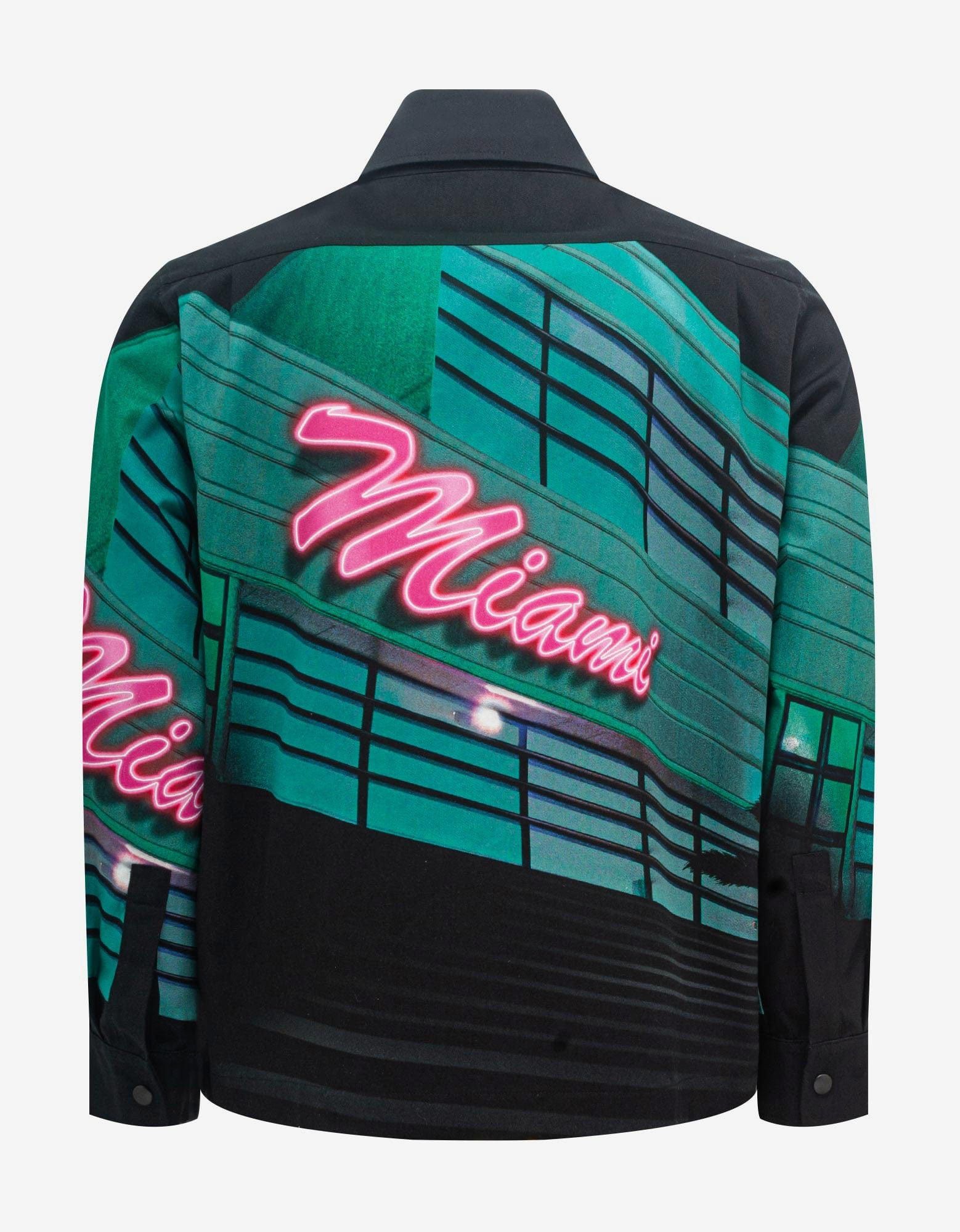 Palm Angels Black Miami Print Workwear Shirt SIZE 46 Size US S / EU 44-46 / 1 - 2 Thumbnail