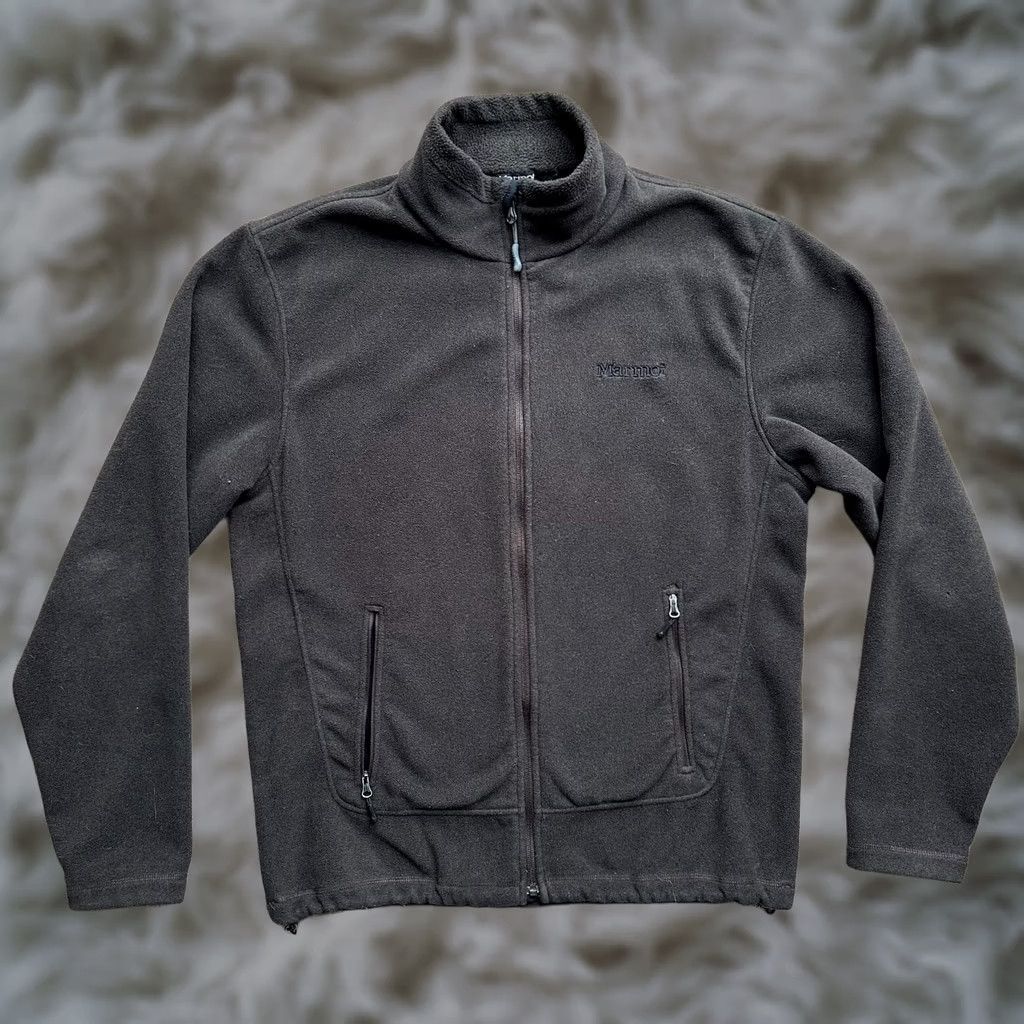Marmot Marmot Jacket Mens Medium Full Zip Mock Neck Fleece Dark Brown Polartec Pockets Size US M / EU 48-50 / 2 - 1 Thumbnail