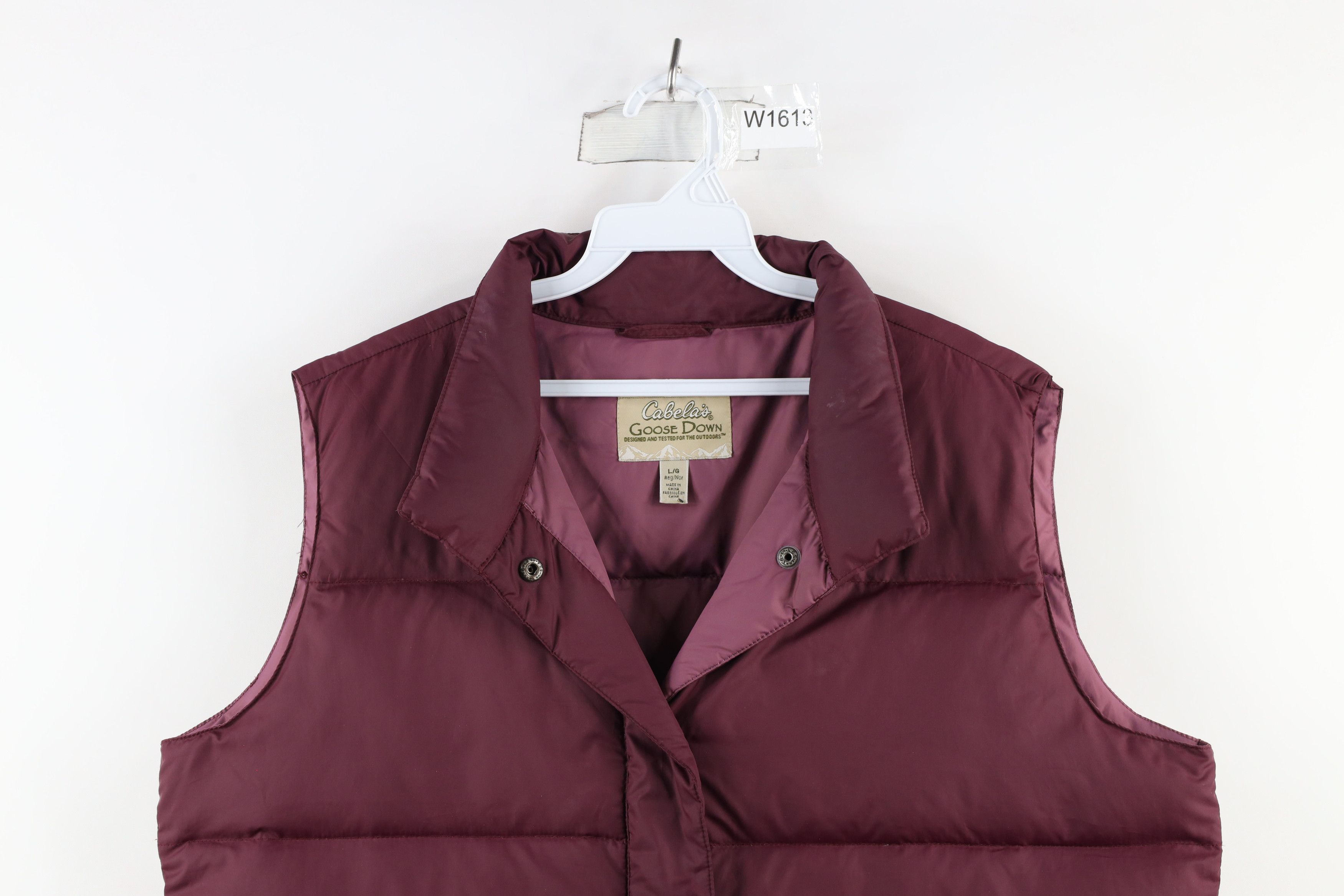 Cabelas × Vintage Cabelas Out Goose Down Insulated Puffer Vest Jacket Purple Size L / US 10 / IT 46 - 2 Thumbnail