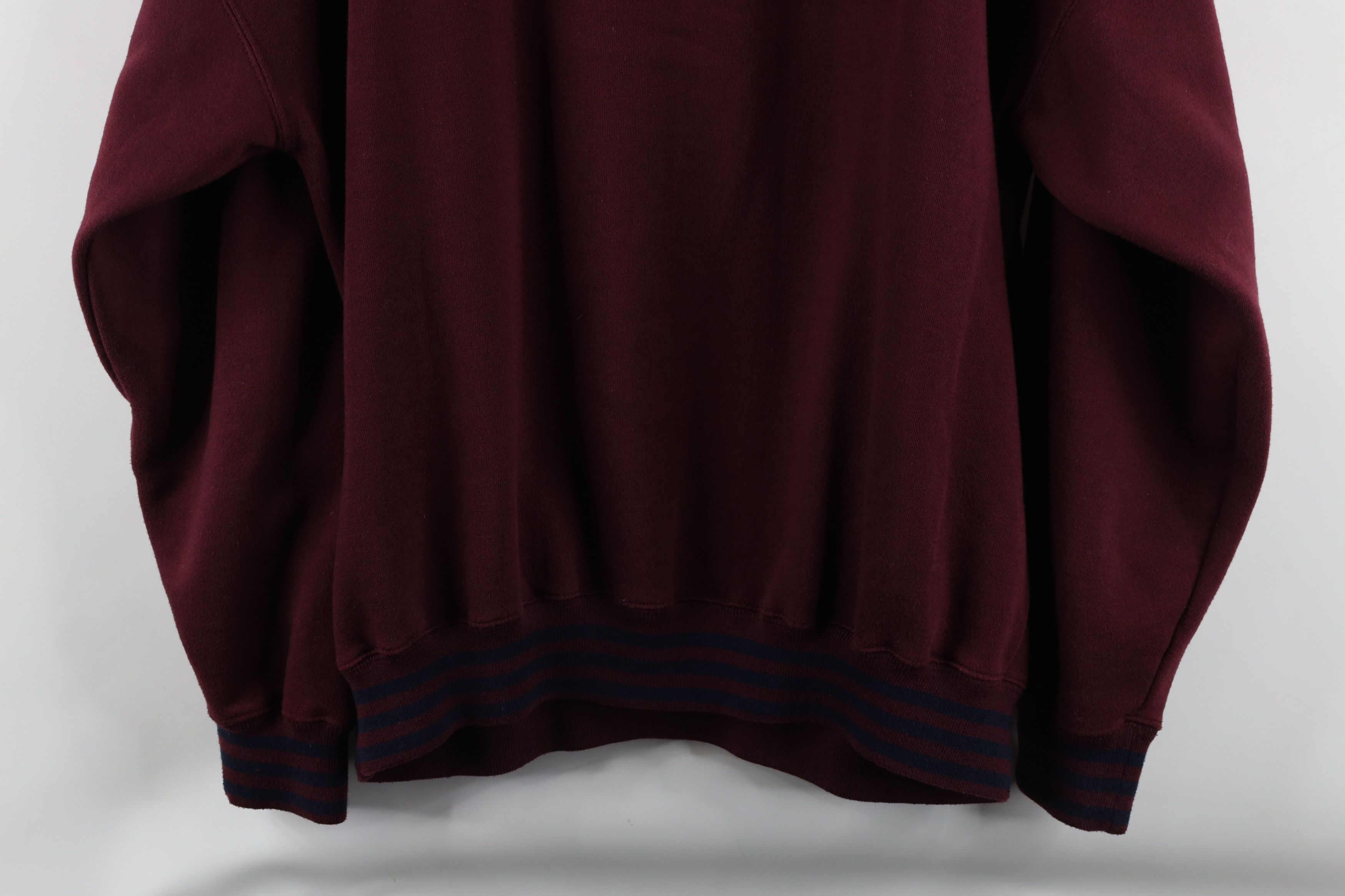 Vintage Vintage 90s Streetwear Striped Collared Henley Sweatshirt Size US L / EU 52-54 / 3 - 9 Thumbnail