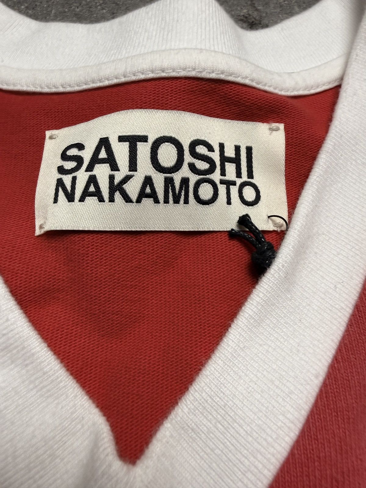 Satoshi Nakamoto Satoshi Nakamoto Bank of Satoshi Jersey White Red Size US L / EU 52-54 / 3 - 4 Thumbnail