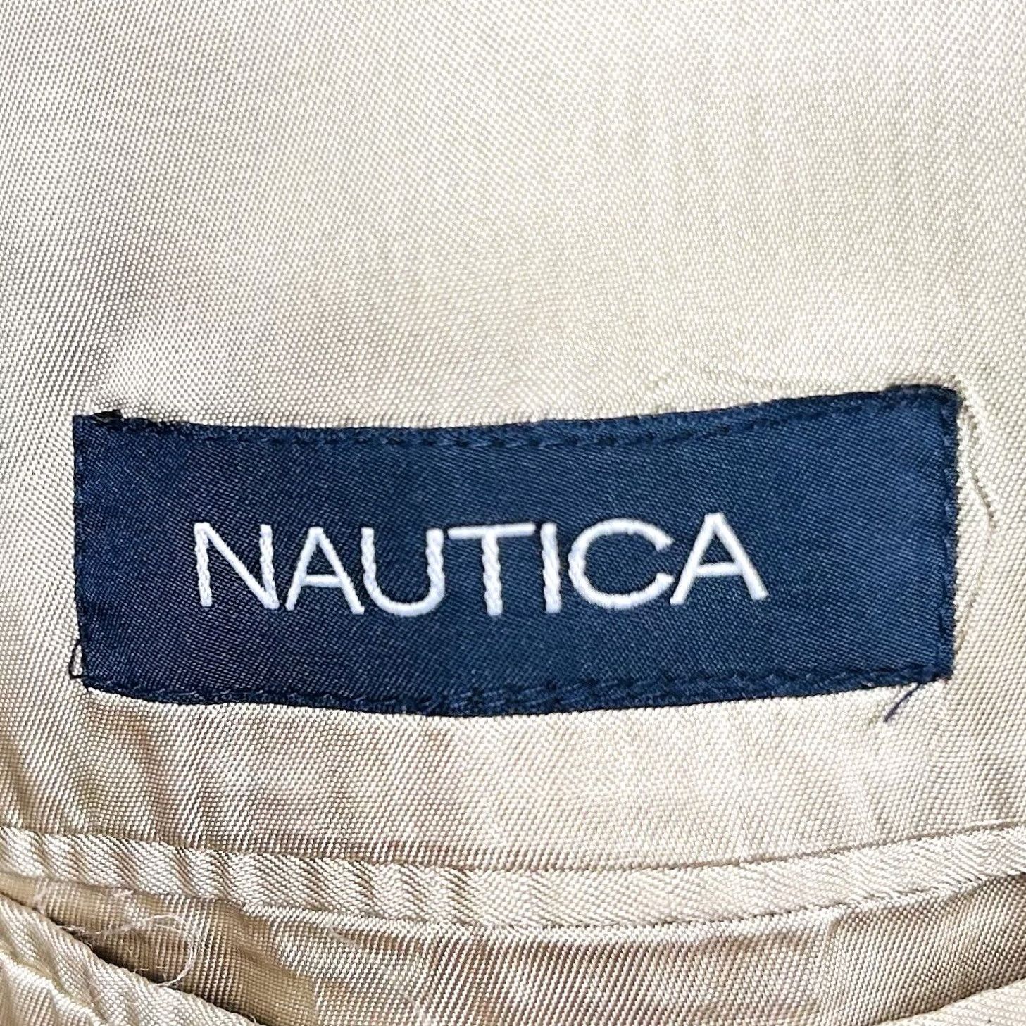 Nautica Nautica Sport Coat 44L Gold Black Houndstooth 100% Wool Two Button Fully Lined Mens Size US XS / EU 42 / 0 - 3 Thumbnail