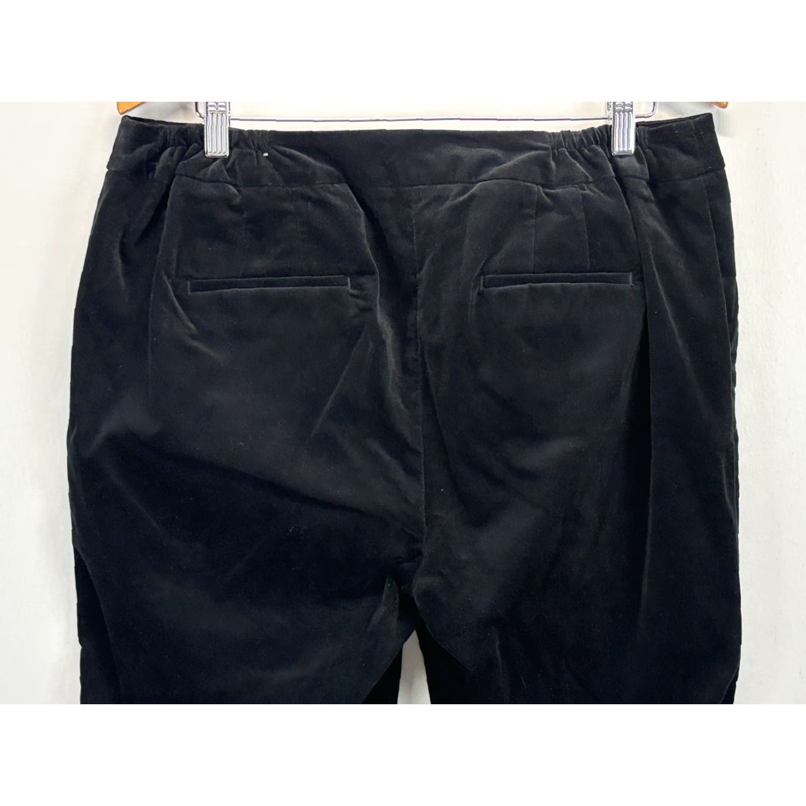 Talbots Talbots Hampshire Ankle Velvet Pants 14W Plus Black Elastic Sides Womens Pants Size 36" / US 14 / IT 50 - 4 Thumbnail