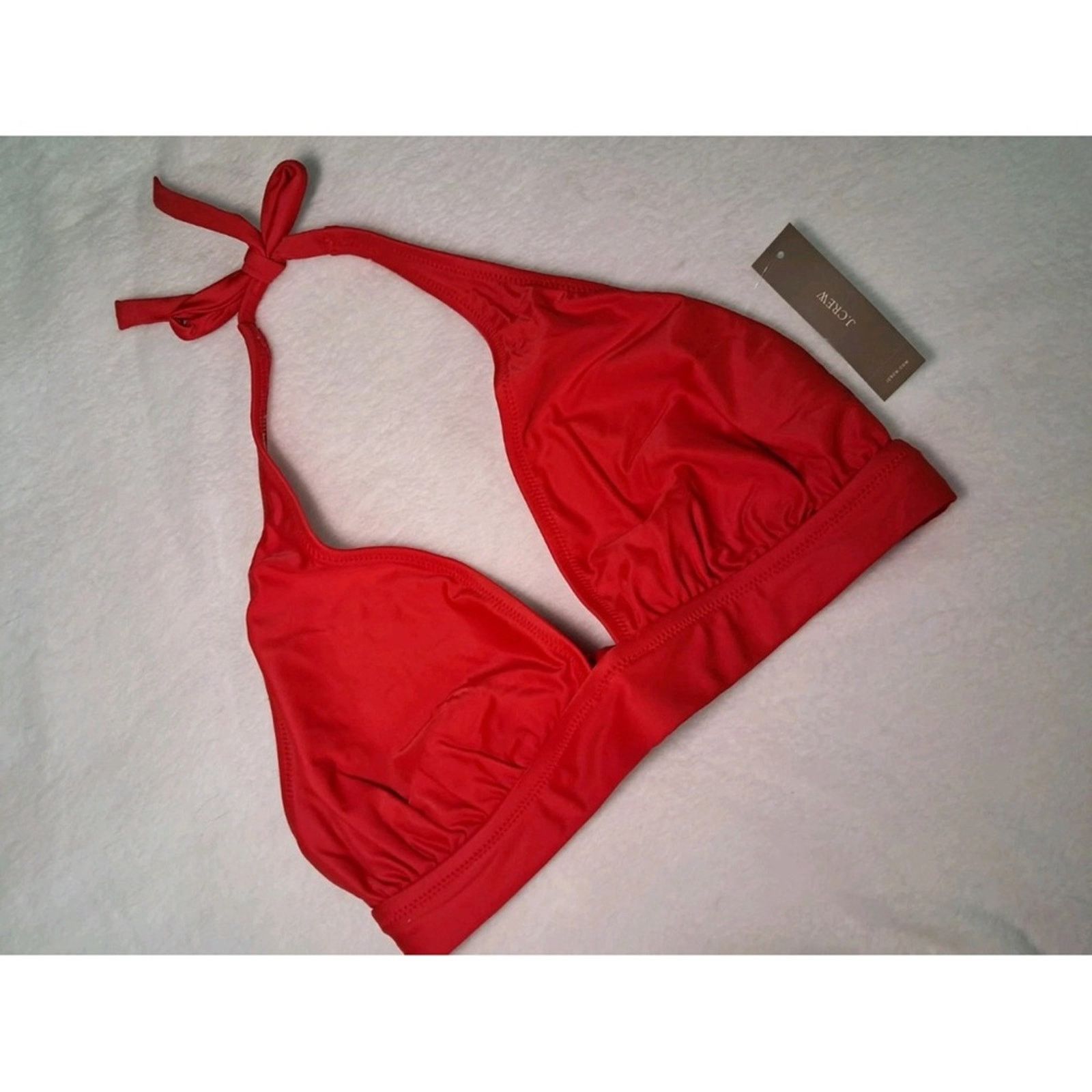 J.Crew J. Crew Red Halter Bikini Top – NWT, Size Medium Size ONE SIZE - 1 Thumbnail