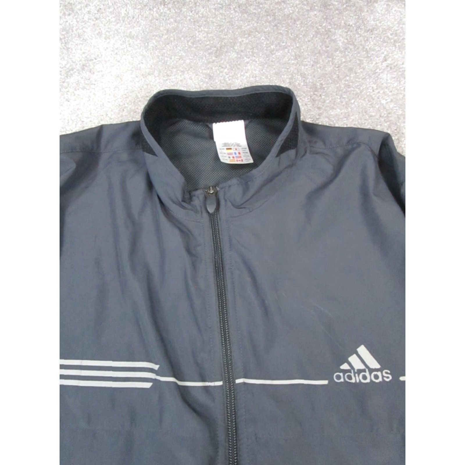 Adidas Adidas Jacket Mens Large Gray Running ClimaProof Full Zip Track Jacket Mens L Gray Adidas Full Zip Track Jacket Size US L / EU 52-54 / 3 - 2 Thumbnail
