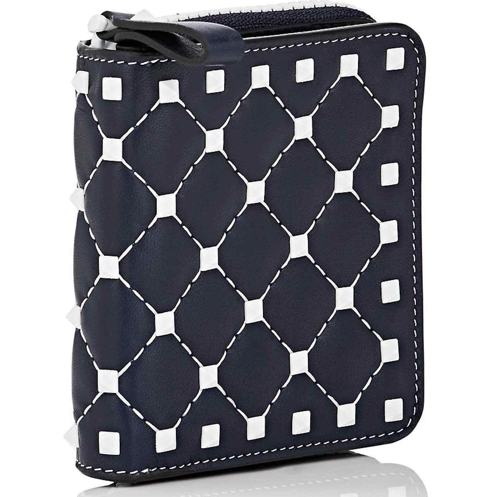 Valentino Valentino Spike Leather Small Zip French Compact Wallet Size ONE SIZE - 5 Thumbnail