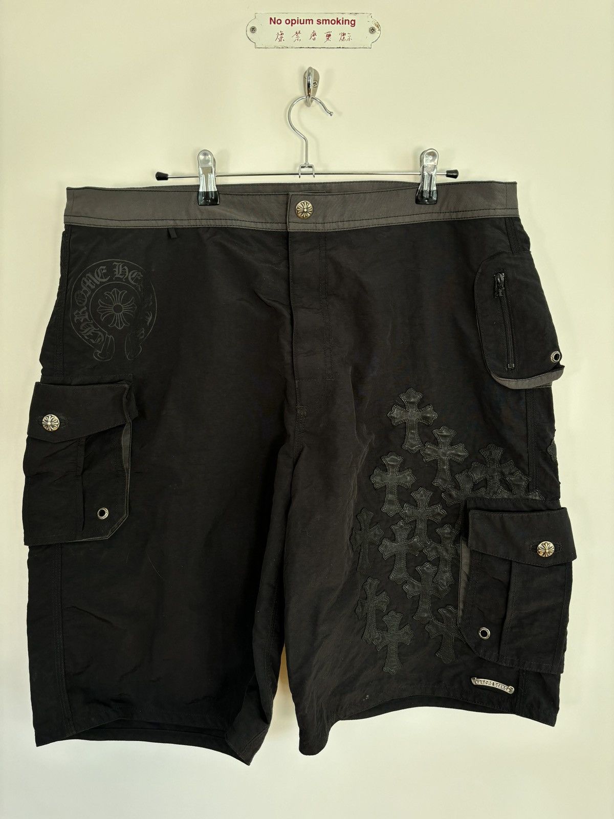 Chrome Hearts 🚭CHROME GRAIL🚭2008 JAPAN EXCLUSIVE LEATHER PATCH Shorts Size US 36 / EU 52 - 3 Thumbnail