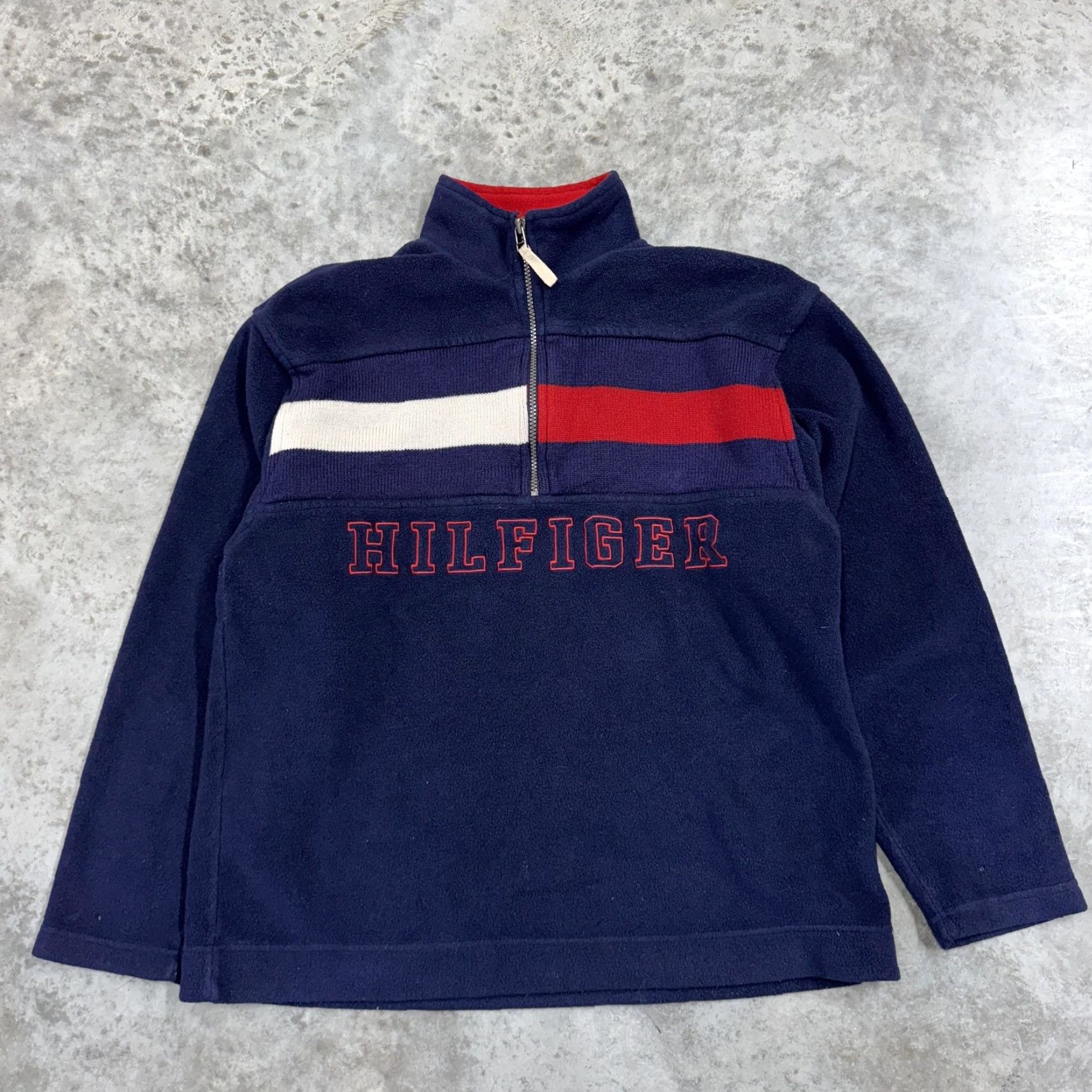 Tommy Hilfiger VINTAGE Tommy Hilfiger Sweatshirt Mens S Blue 1/4 Zip Fleece Logo 90s Size US S / EU 44-46 / 1 - 3 Thumbnail
