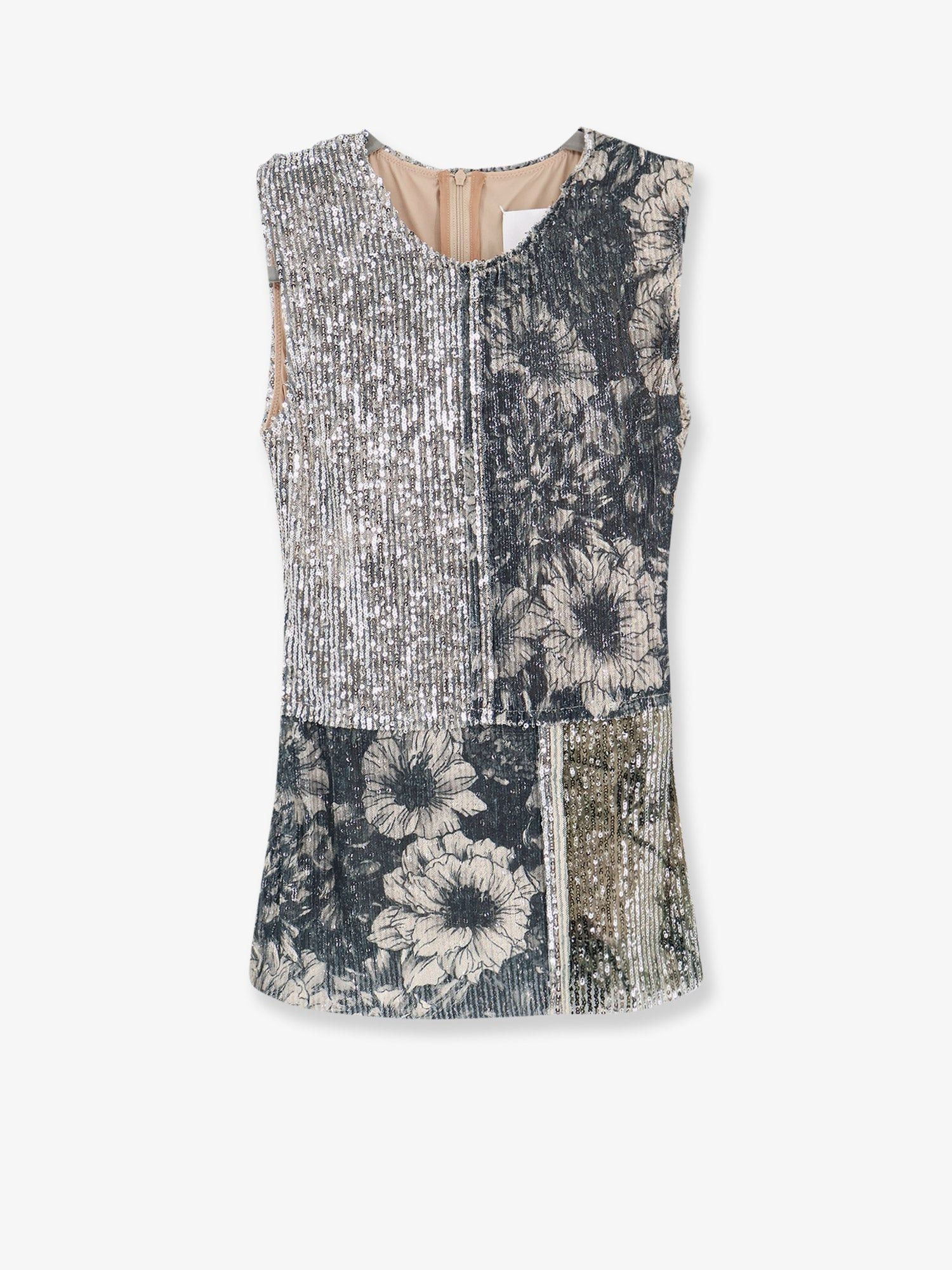 Maison Margiela Patchwork Top With Sequins Embroidery Size S / US 4 / IT 40 - 1 Thumbnail