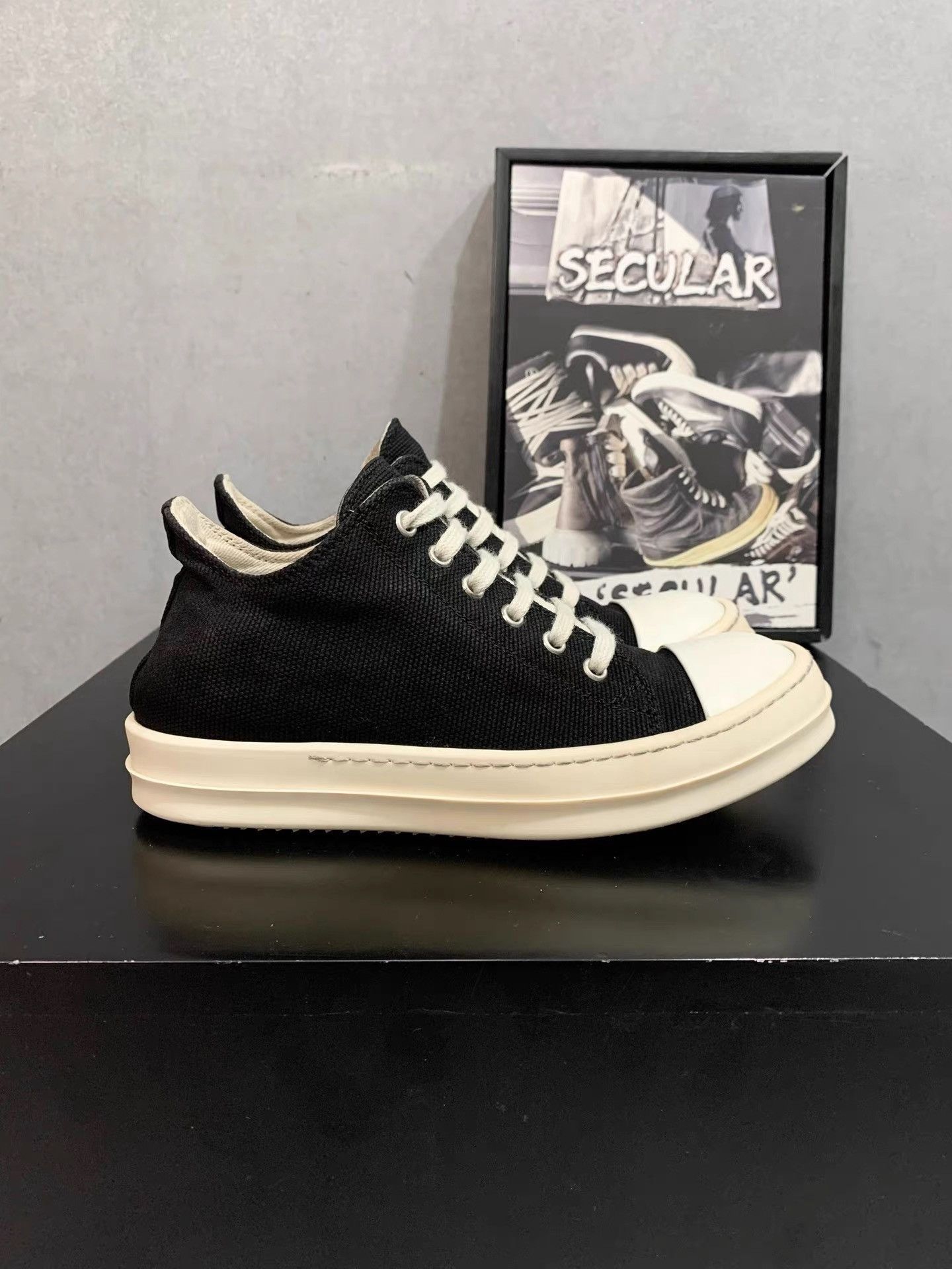 Rick Owens Rick Owens Canvas Low-Top Big Converse K34 Size US 6 / IT 36 - 2 Thumbnail