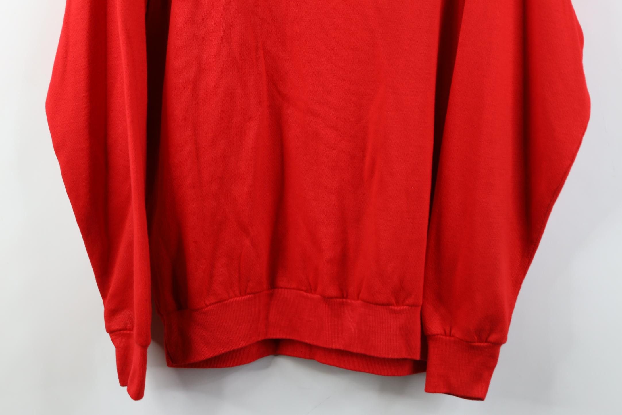 Vintage Vintage 80s 90s Streetwear Faded Henley Sweatshirt Red USA Size US S / EU 44-46 / 1 - 3 Thumbnail
