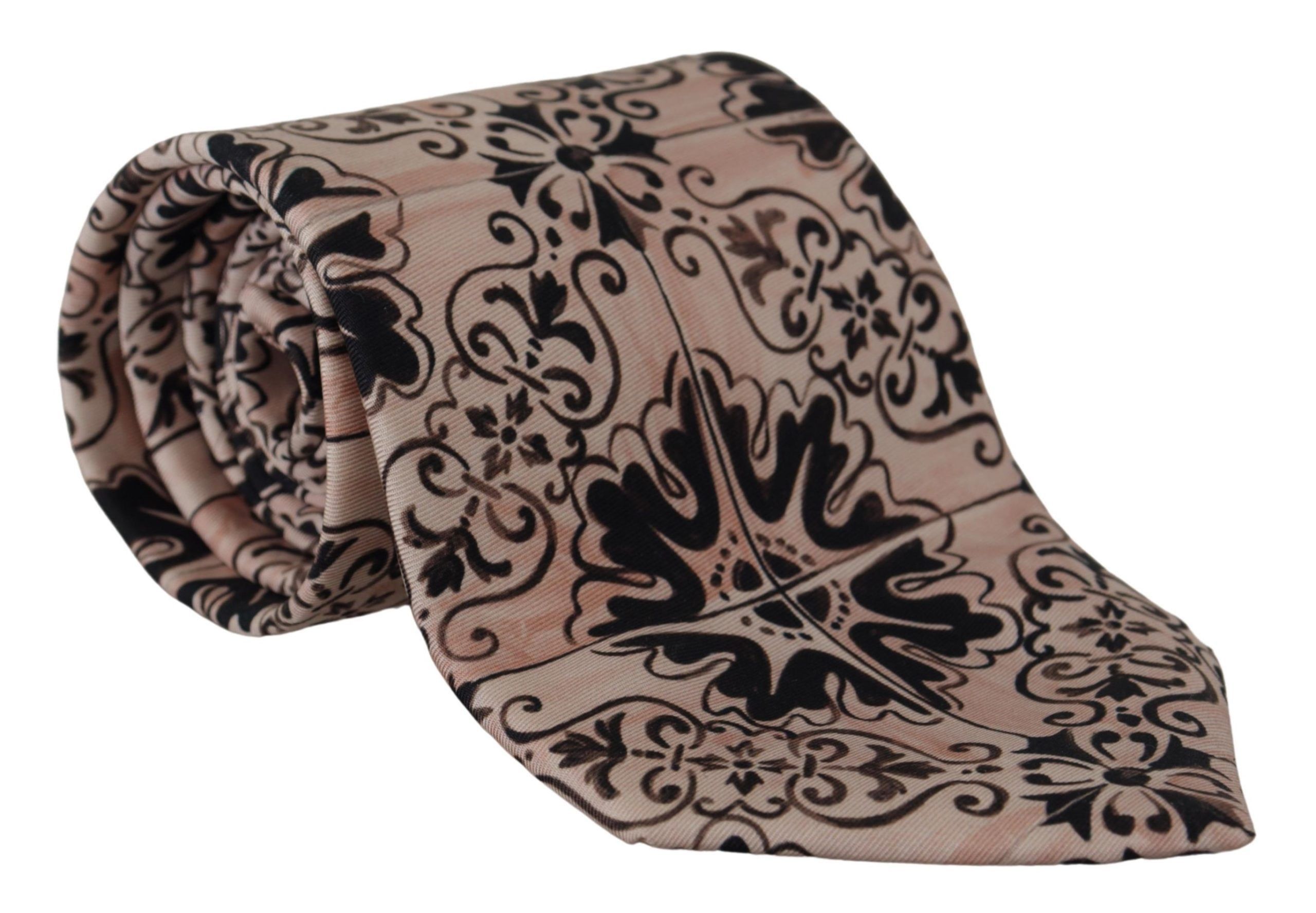 Dolce & Gabbana Stunning Silk Gentleman's Tie in Rich Men's Brown Size ONE SIZE - 1 Thumbnail