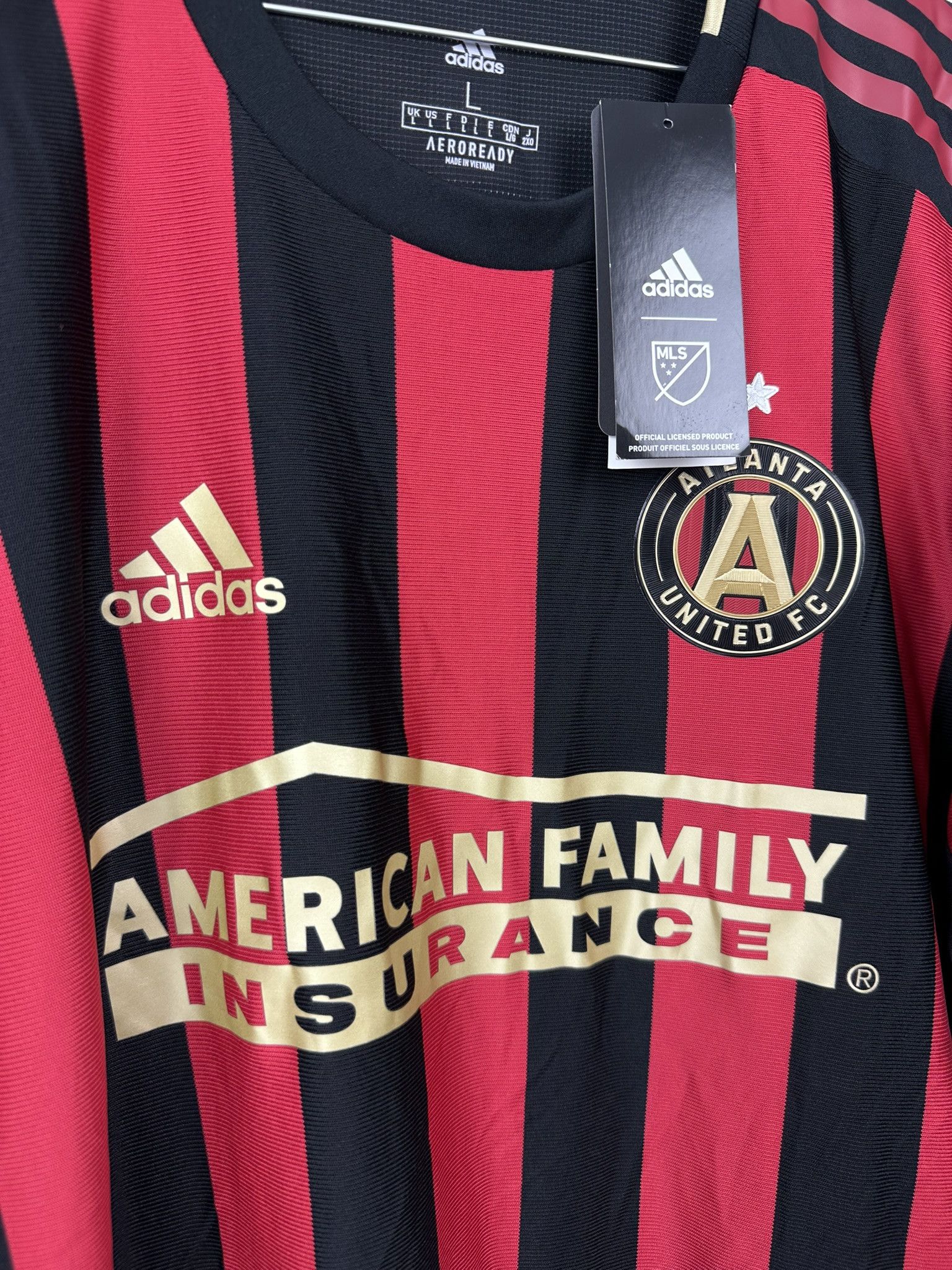 Adidas BNWT PLAYER ISSUE Atlanta United FC 2019/20 Home [L] Size US L / EU 52-54 / 3 - 5 Thumbnail