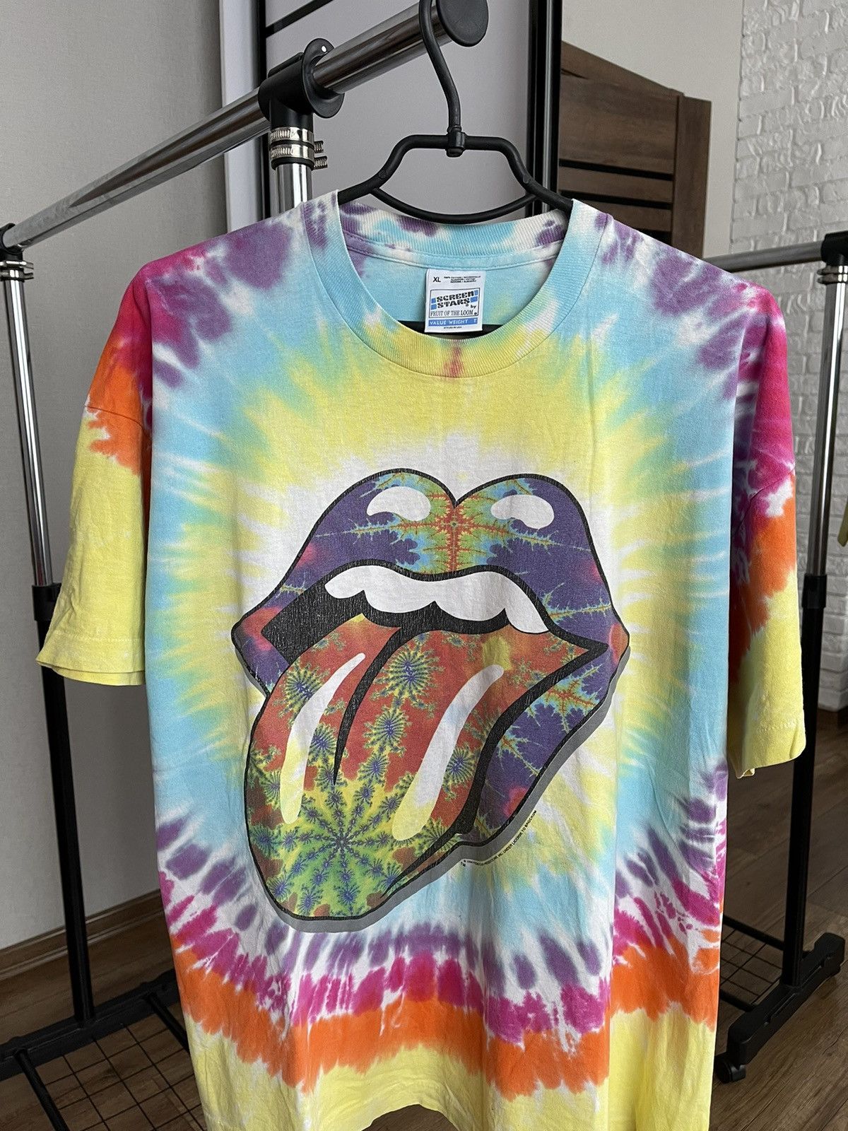 Band Tees 1994 The Rolling Stones Vintage Psychedelic T-Shirt Tee Band Size US XL / EU 56 / 4 - 4 Thumbnail