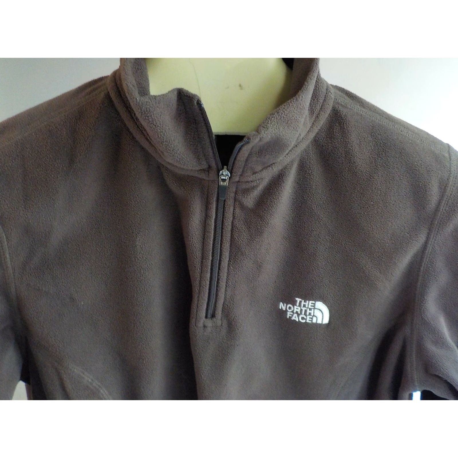 The North Face The North Face Fleece 1/4 Zip Pullover Brown Medium Womens 100% Polyester Activewear Long Sleeve Casual X 90s? Size M / US 6-8 / IT 42-44 - 2 Thumbnail