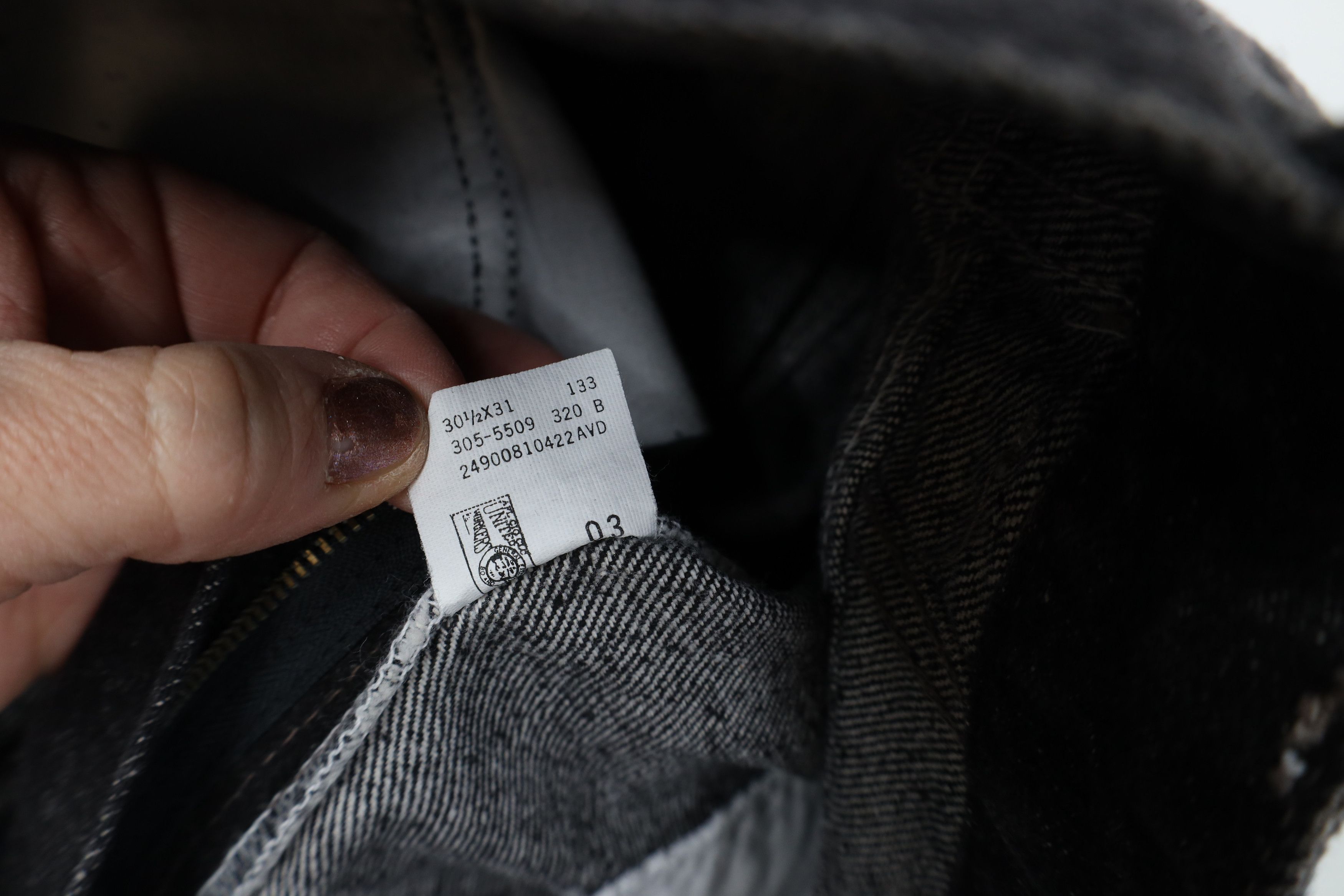 Lee Deadstock Vintage 90s Lee Fit Denim Jeans Black Pepper USA Size 36" / US 14 / IT 50 - 10 Thumbnail