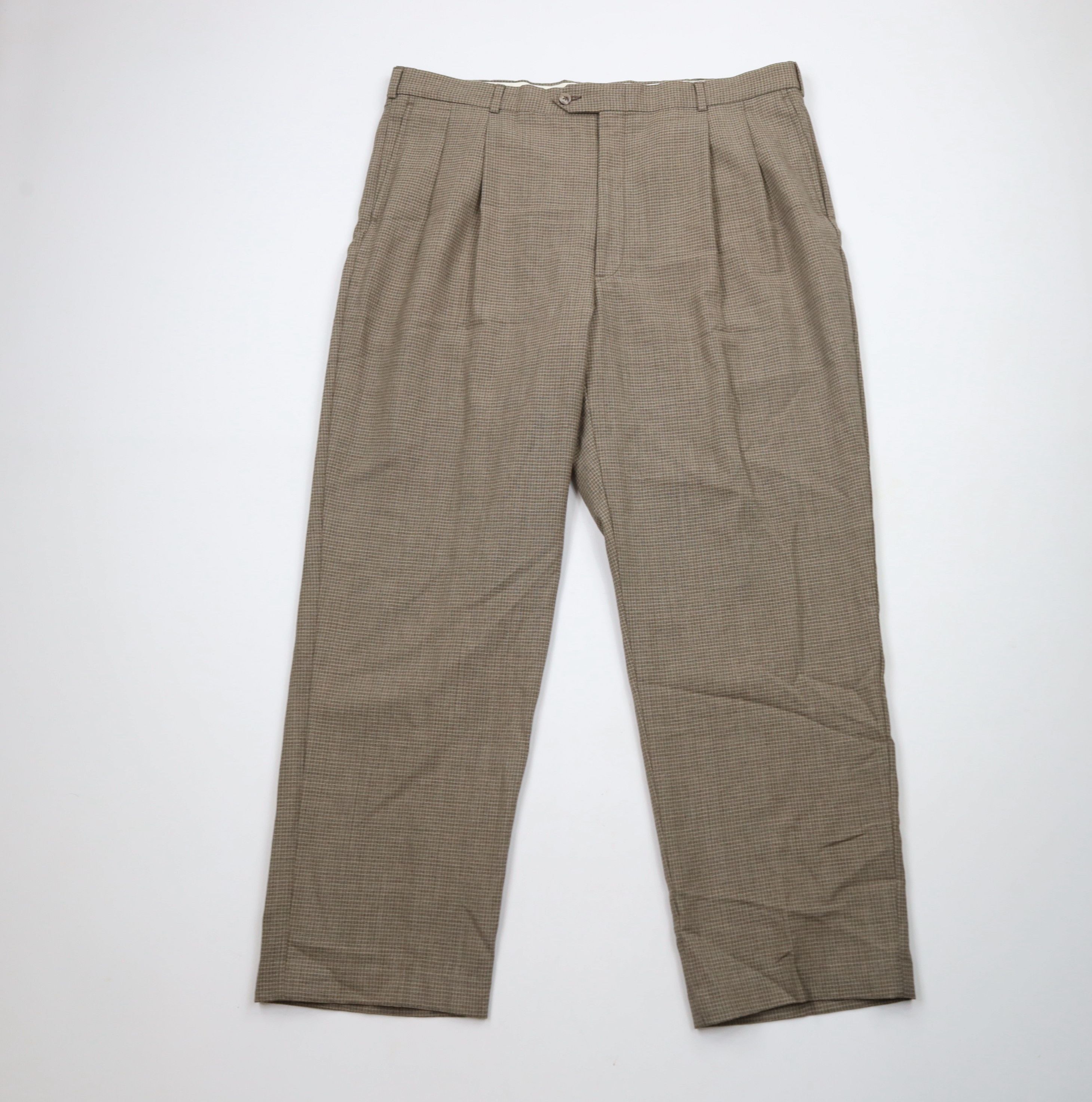 Vintage Vintage 90s Streetwear Pleated Wide Leg Chino Pants Beige Size US 40 / EU 56 - 1 Thumbnail