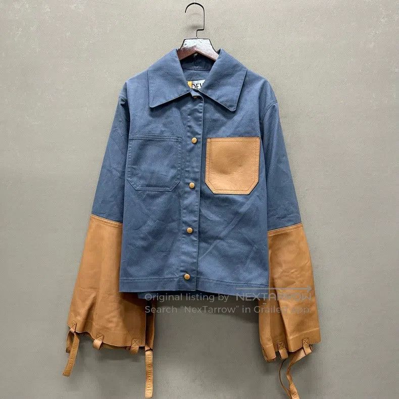 Loewe Loewe Leather Patched Jacket Size XXS / US 00 / IT 34 - 1 Thumbnail