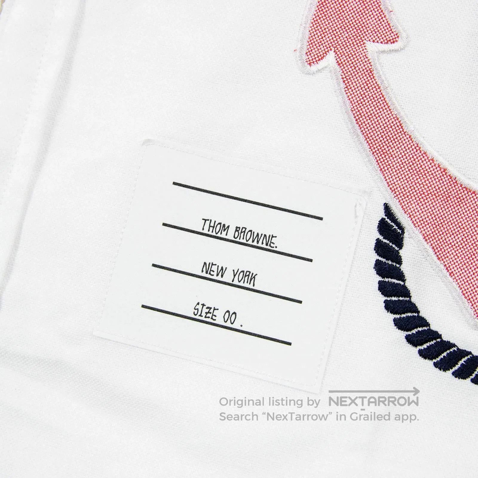 Visvim Thom Browne White Embroidered Shirt. Size US XS / EU 42 / 0 - 7 Thumbnail