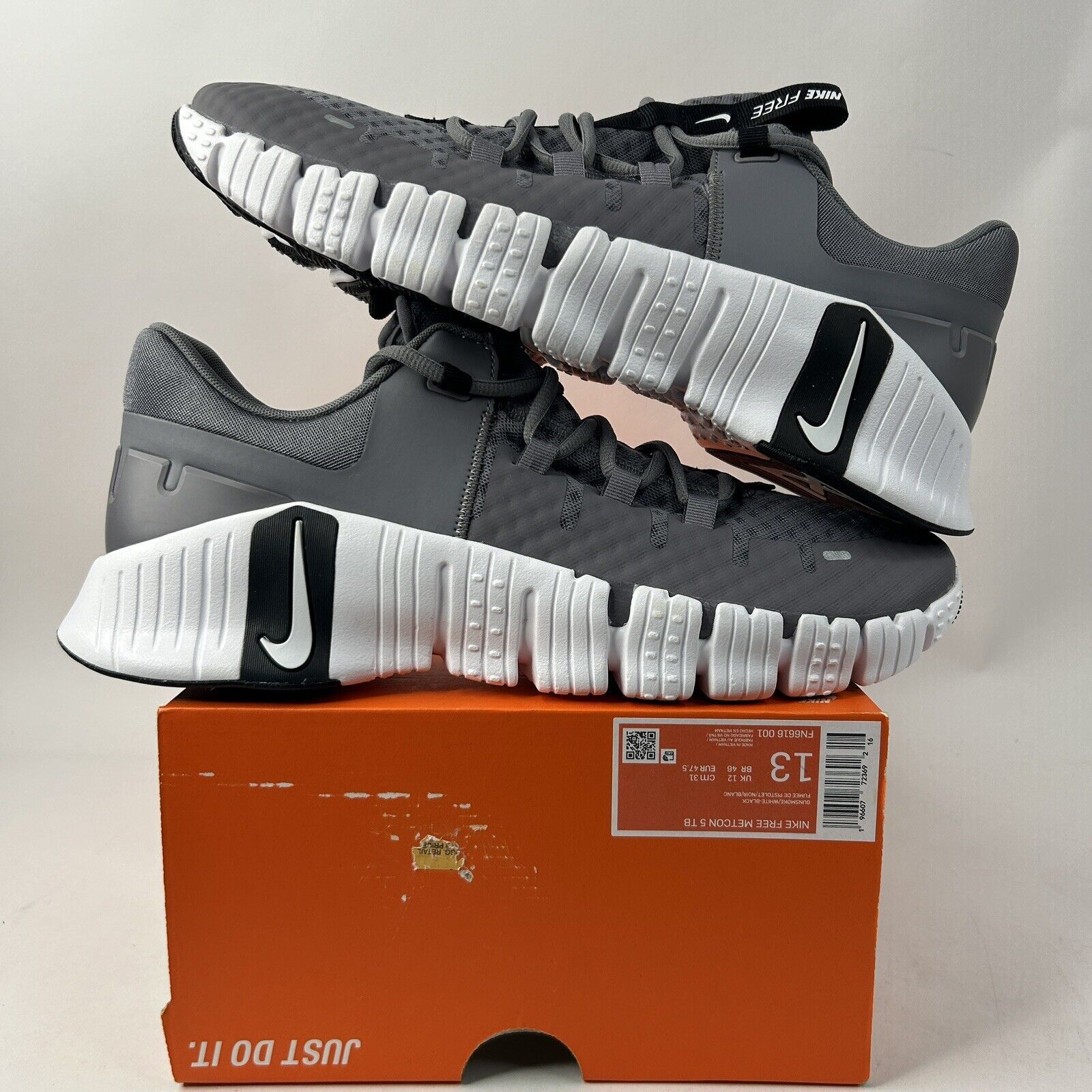 Nike Nike Free Metcon 5 TB “Gunsmoke Grey White Black” 2024 Size US 13 / EU 46 - 1 Thumbnail
