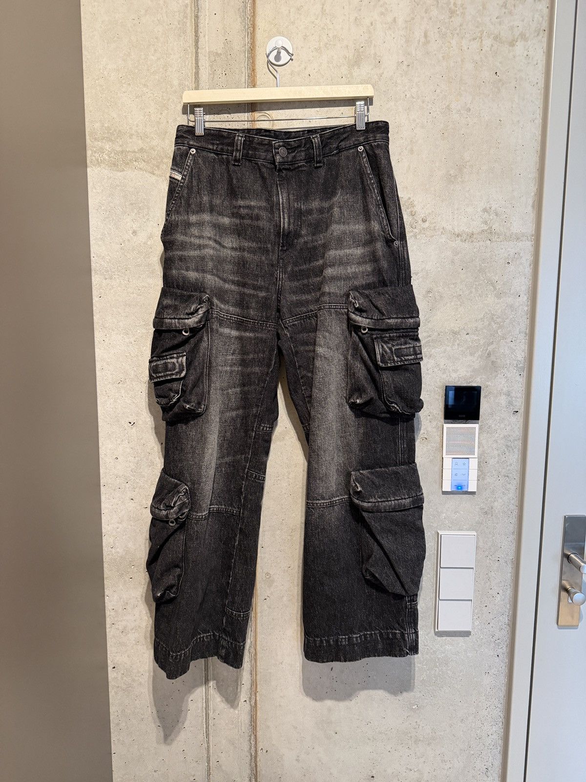 Diesel Black and Grey cargo jeans