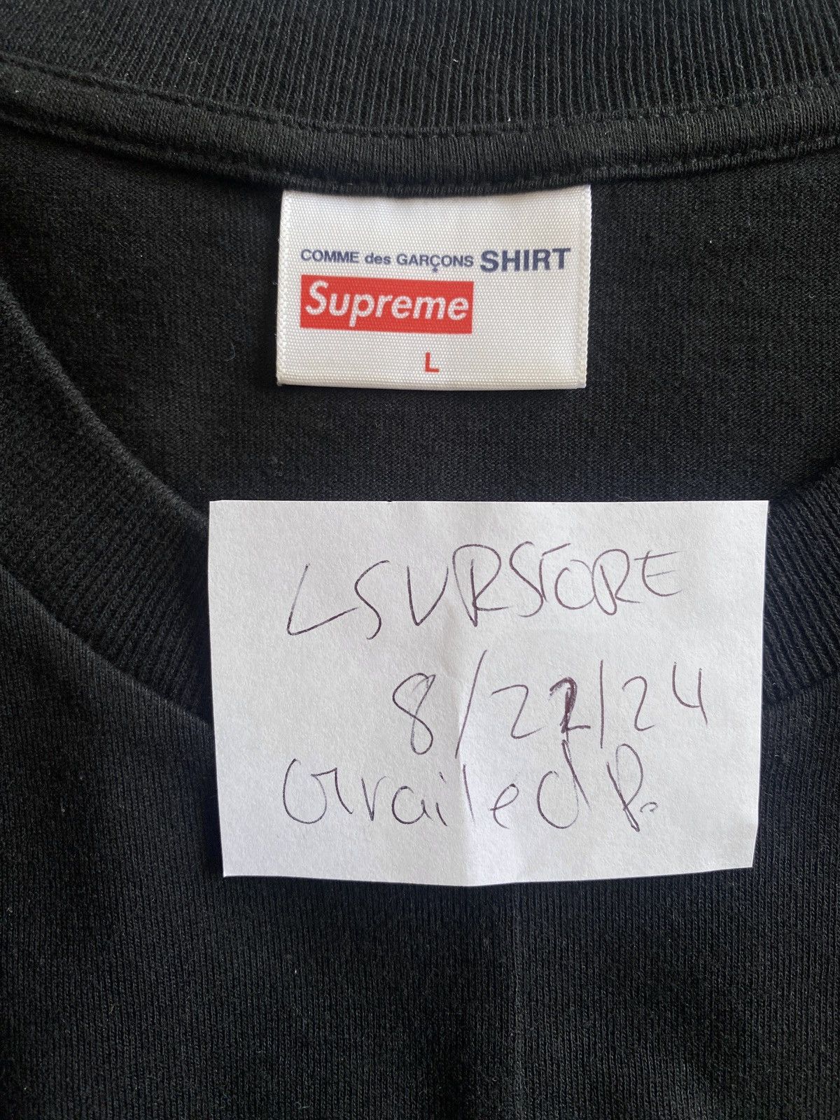 Comme des Garcons Supreme x Comme des Garçons CDG Split Box Logo Tee L - USED Size US L / EU 52-54 / 3 - 5 Thumbnail