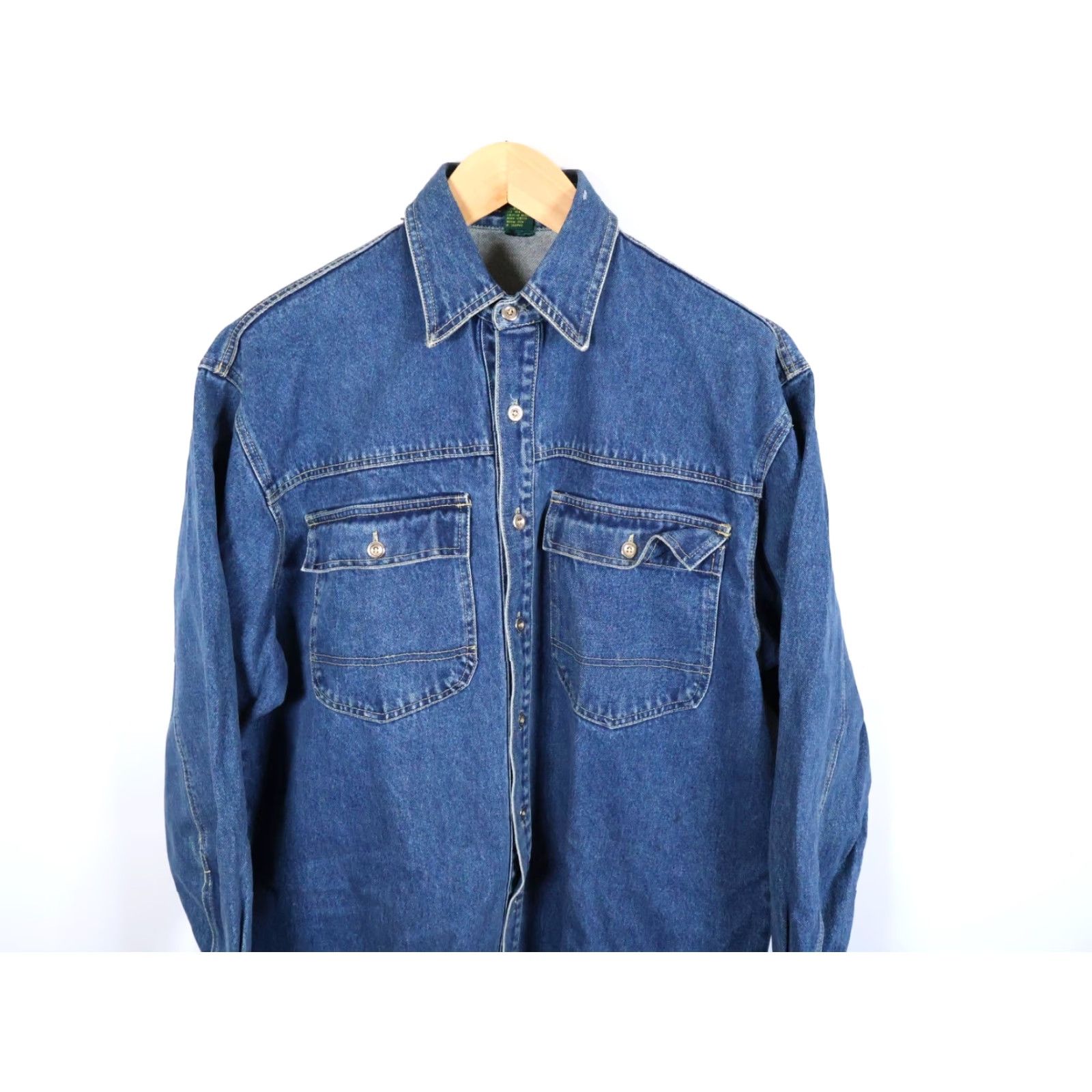Vintage VINTAGE Paco Sport Denim Shirt Jacket Men's Medium Blue Relaxed Fit Oversized VTG Y2K Shirt Size US M / EU 48-50 / 2 - 4 Thumbnail