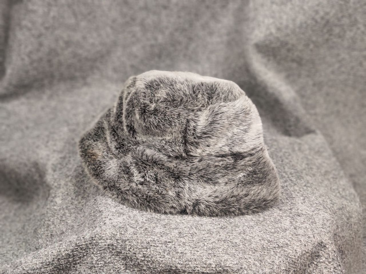 Japanese Brand Vintage Y2K Japan Style Fuzzy Gray Hat Panama Cap Unisex Size ONE SIZE - 10 Thumbnail