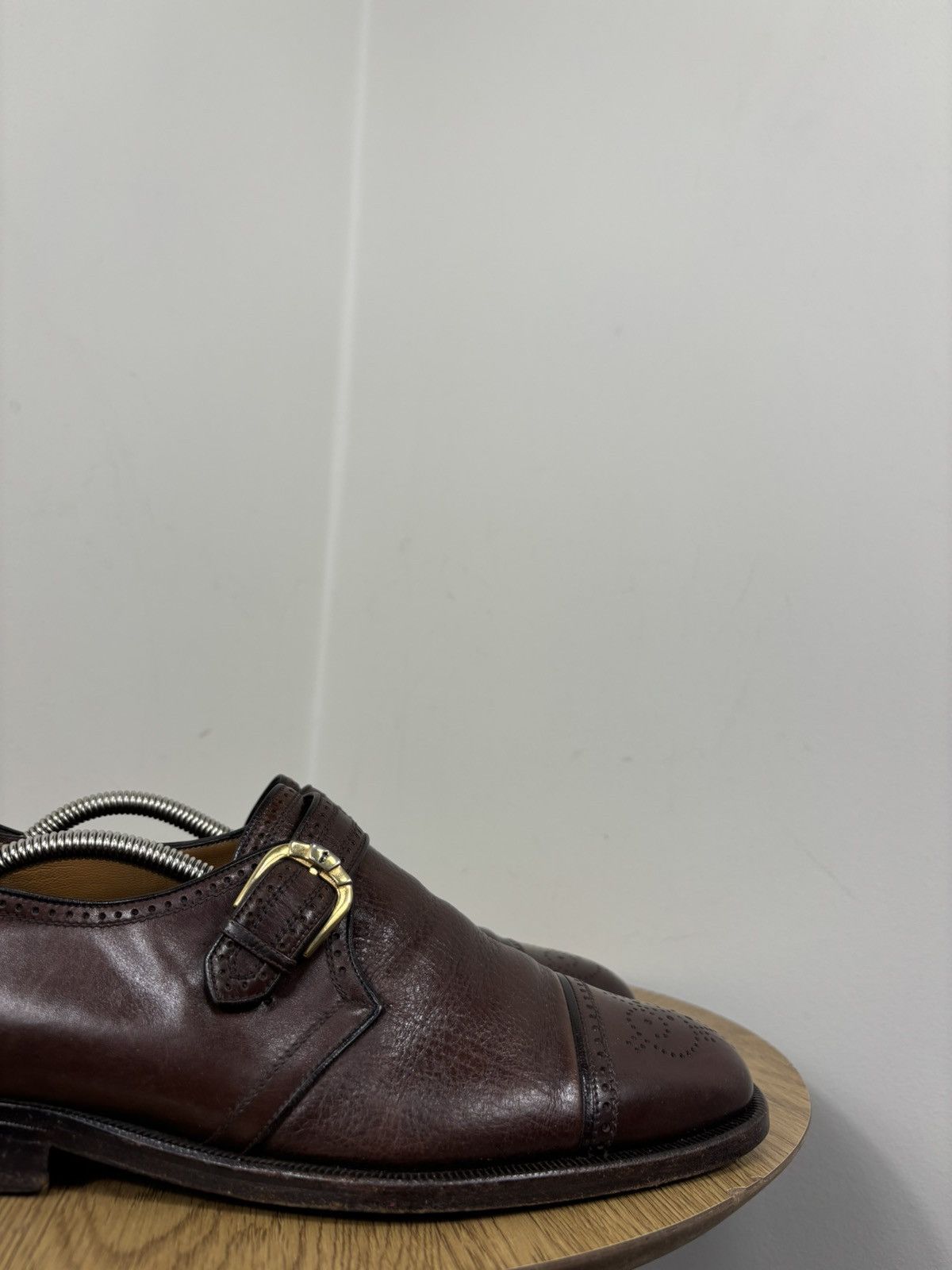 Testoni A. Testoni Black Label Vintage Monk Strap Leather Shoes Size US 8 / EU 41 - 9 Thumbnail
