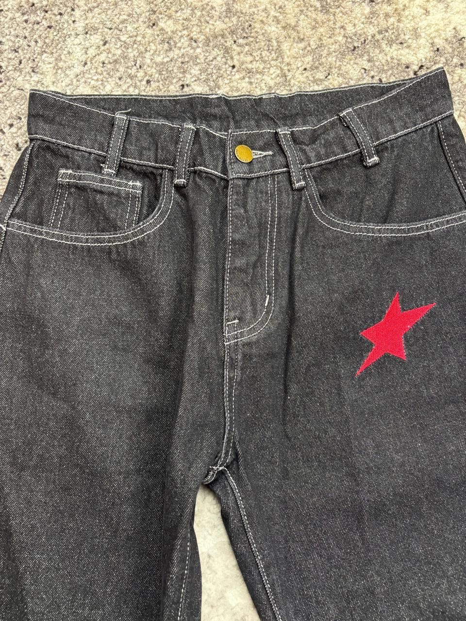 Other Retro Ravi Y2K Baggy Star Jeans Black Denim Streetwear Size US 30 / EU 46 - 4 Thumbnail